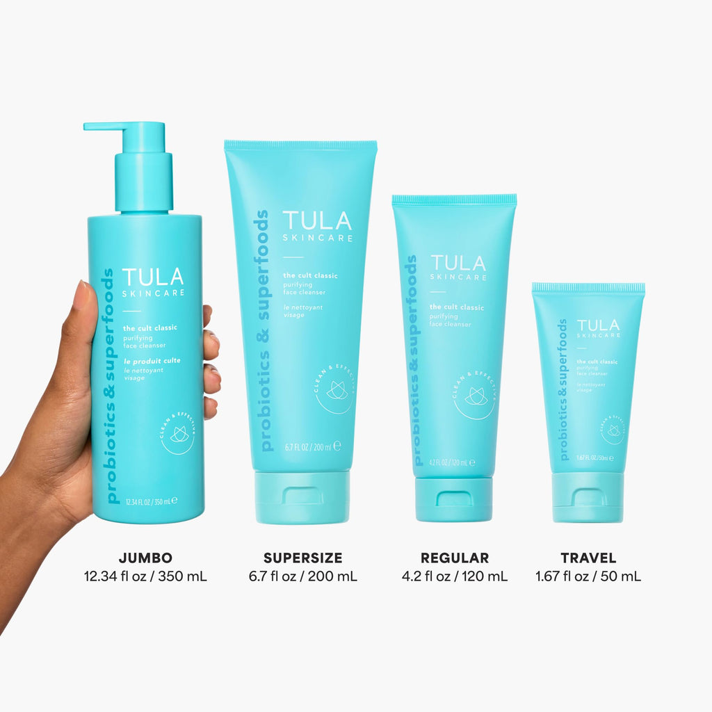 TULA Cult Classic Purifying Face Cleanser – Gentle Hydrating Gel Cleanser (11.8 oz)