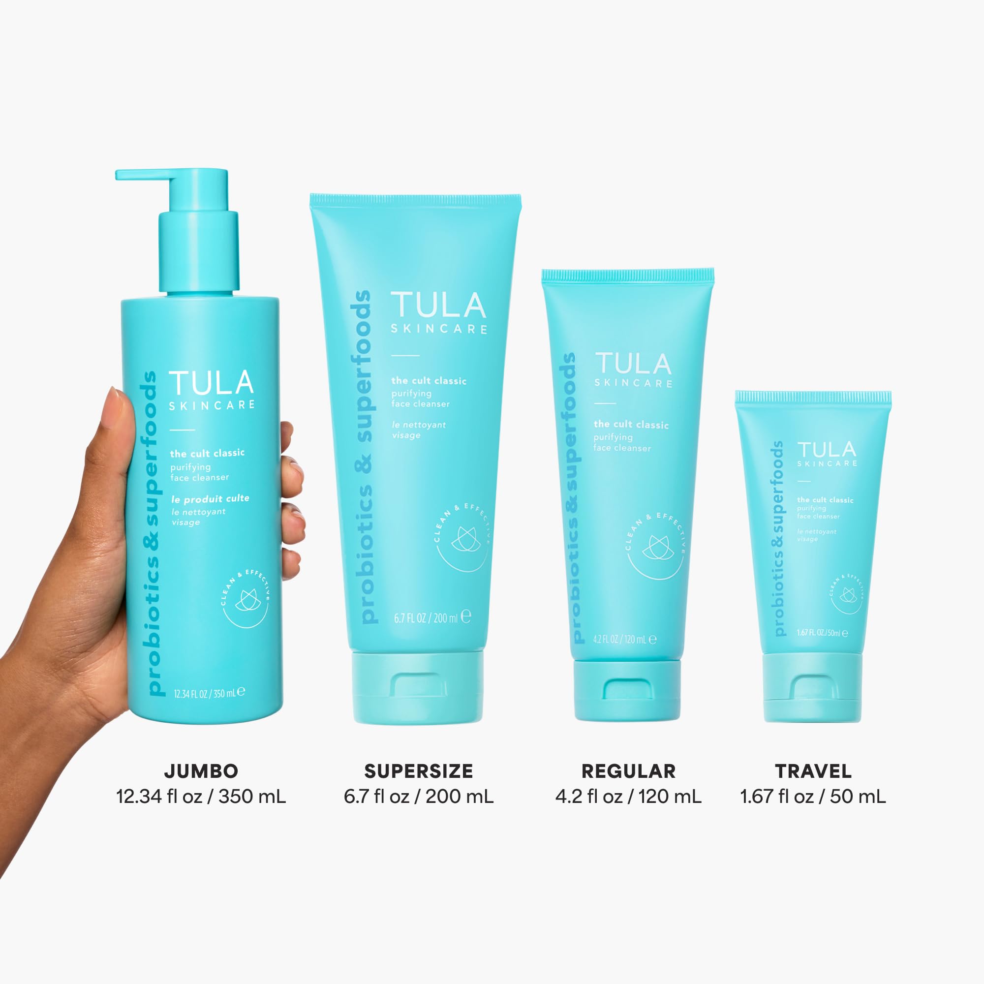 TULA Cult Classic Purifying Face Cleanser – Gentle Hydrating Gel Cleanser (11.8 oz)