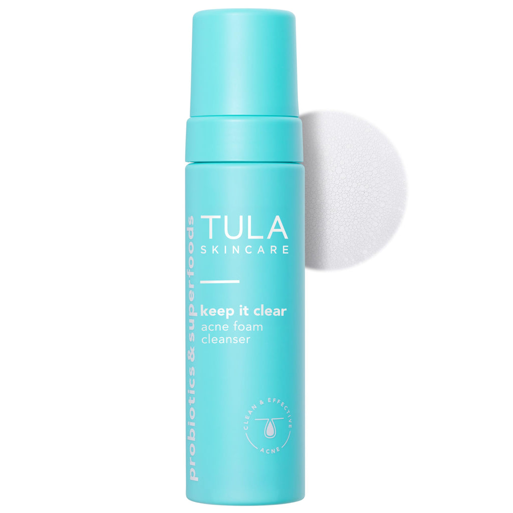 TULA Keep It Clear Acne Foam Cleanser - Probiotics, 2% Salicylic & Azelaic Acid, 6.3 fl oz