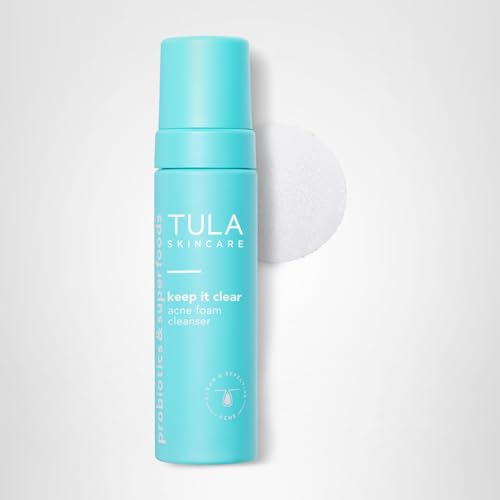 TULA Keep It Clear Acne Foam Cleanser - Probiotics, 2% Salicylic & Azelaic Acid, 6.3 fl oz