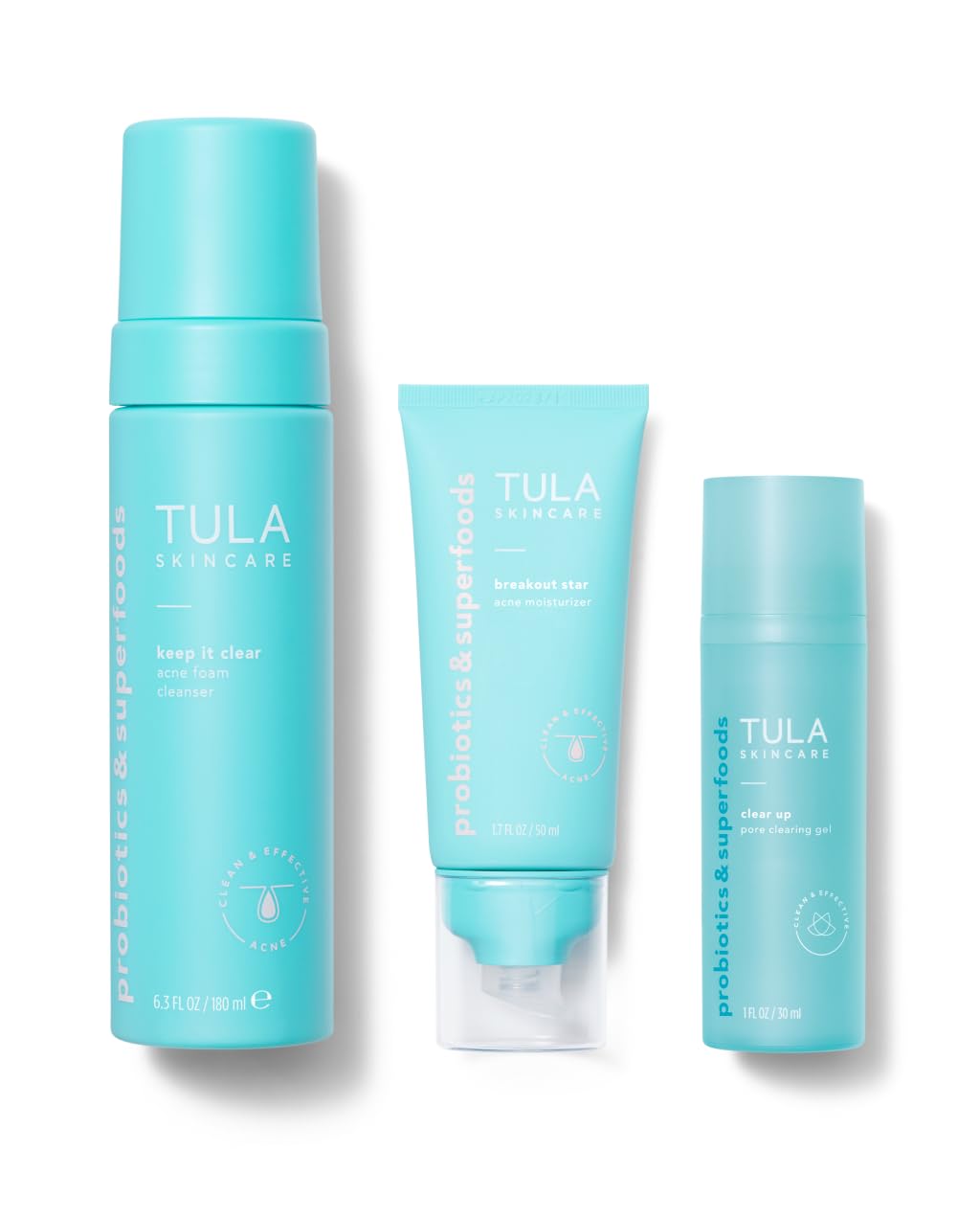 TULA Acne Heroes Level 3: 3-Piece Acne Clearing Routine