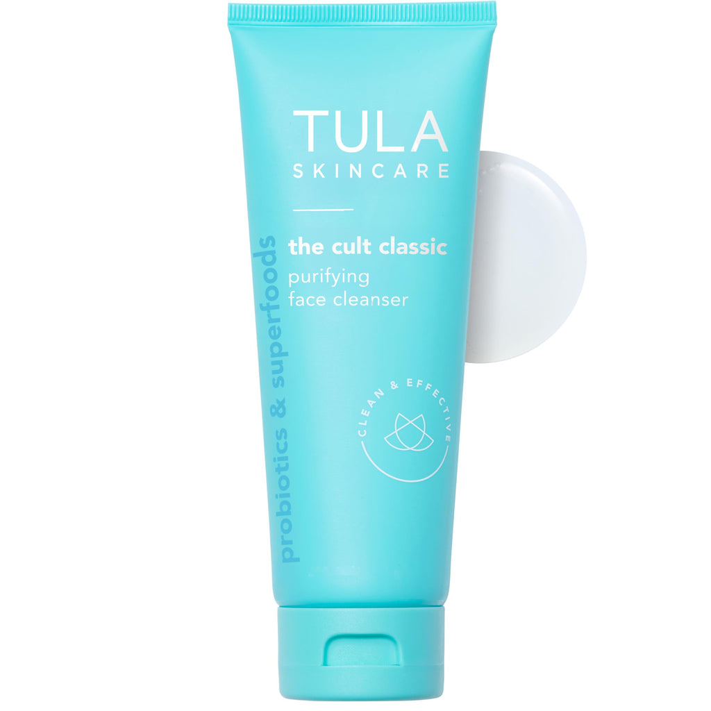 TULA Purifying Face Cleanser – Gentle Gel Cleanser, Makeup Remover, Hydrating (4.2 oz)