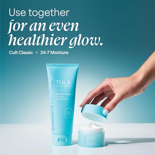 TULA Purifying Face Cleanser – Gentle Gel Cleanser, Makeup Remover, Hydrating (4.2 oz)