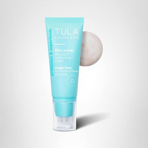 TULA Supersize Magic Hour Face Filter Primer – Blur, Hydrate, Even Skin Tone (2.02 fl oz)