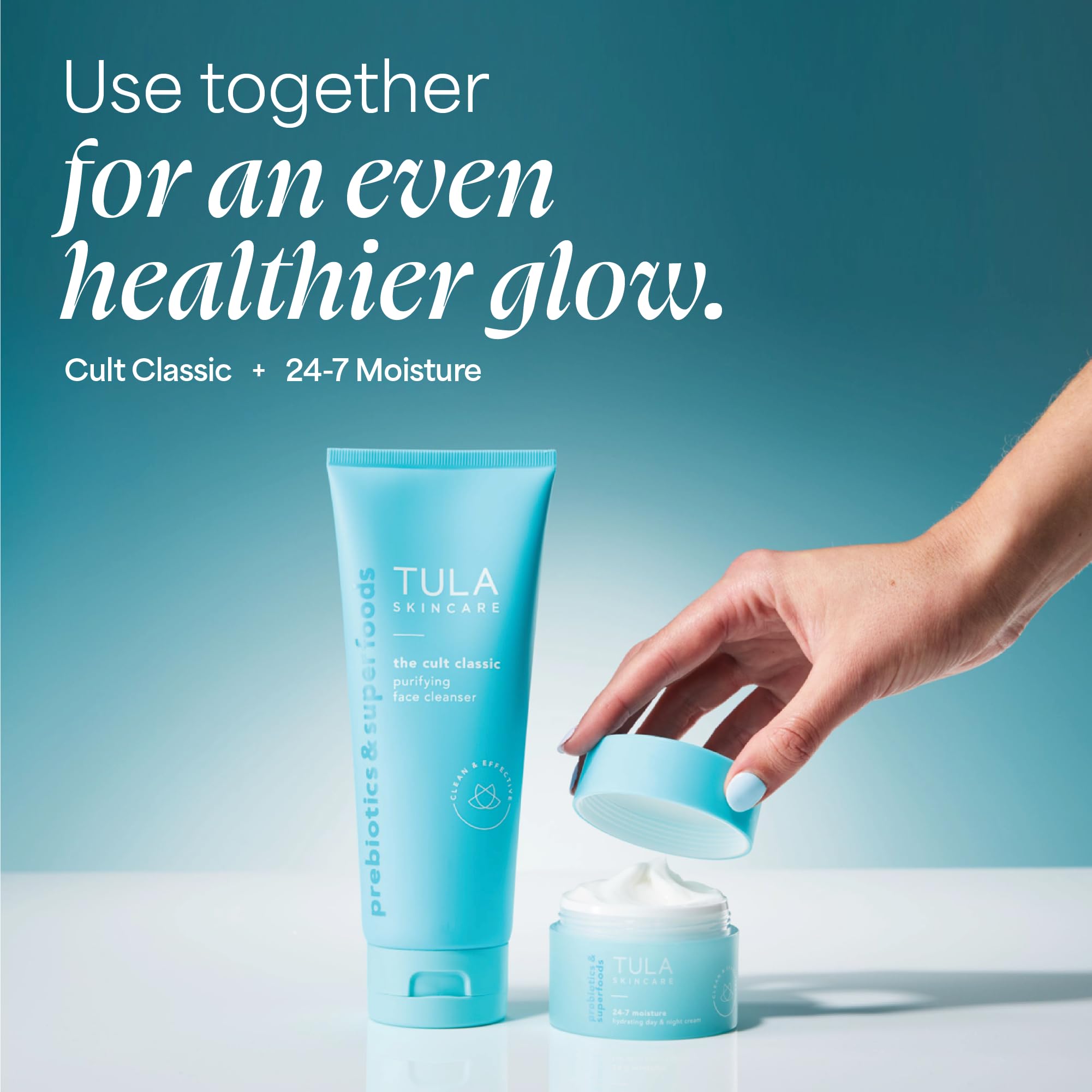 TULA Cult Classic Purifying Face Cleanser Travel-Size | Gentle Probiotic Cleanser 1.67 oz