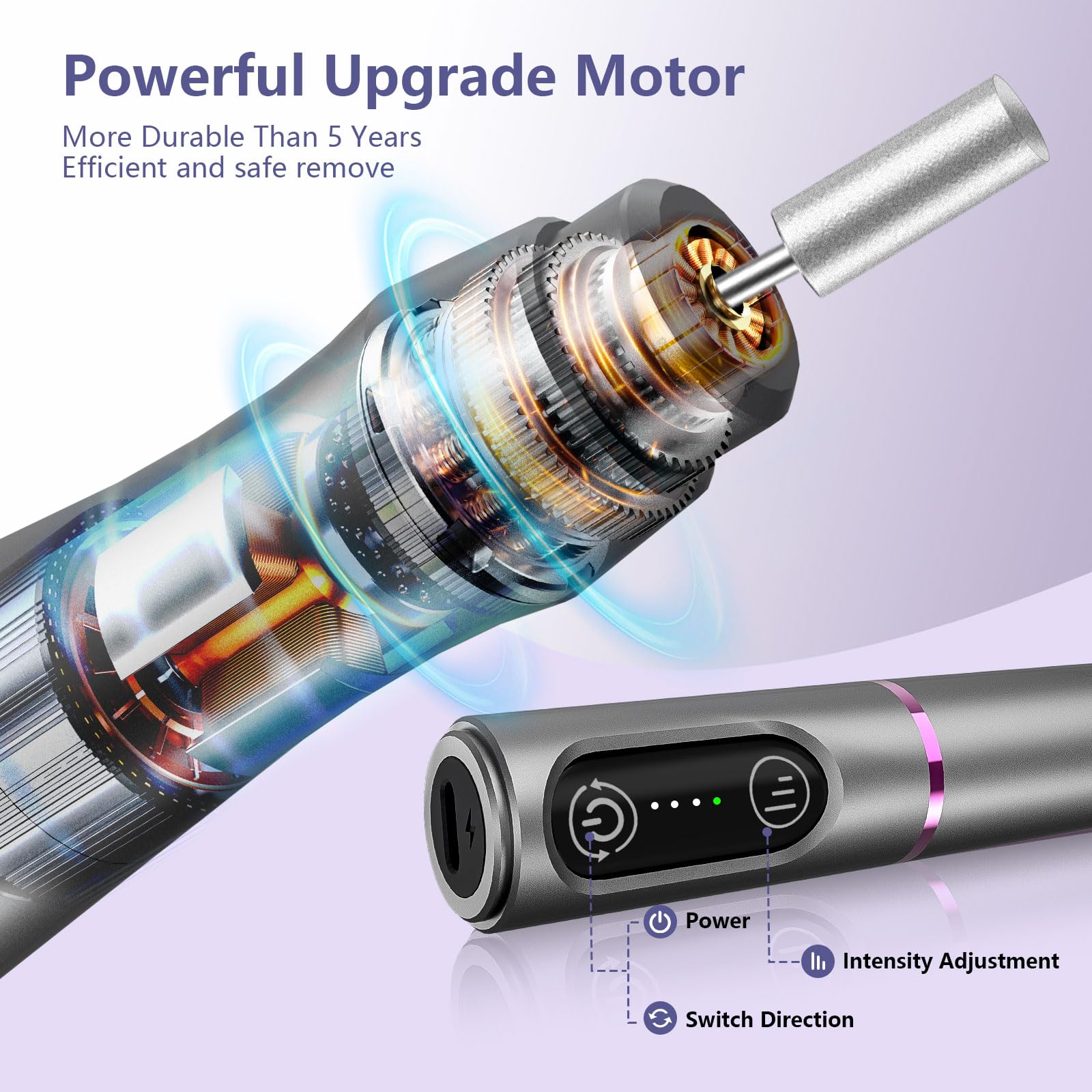 TUOBEO Cordless Nail Drill Kit – Rechargeable Efile for Salon-Quality Nails