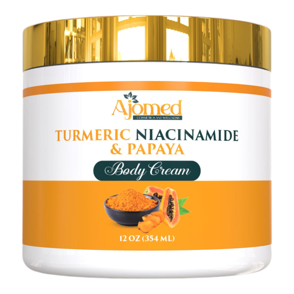 Turmeric Body Cream – Handmade Niacinamide Papaya Turmeric Moisturizer for All Skin Types | 8 oz