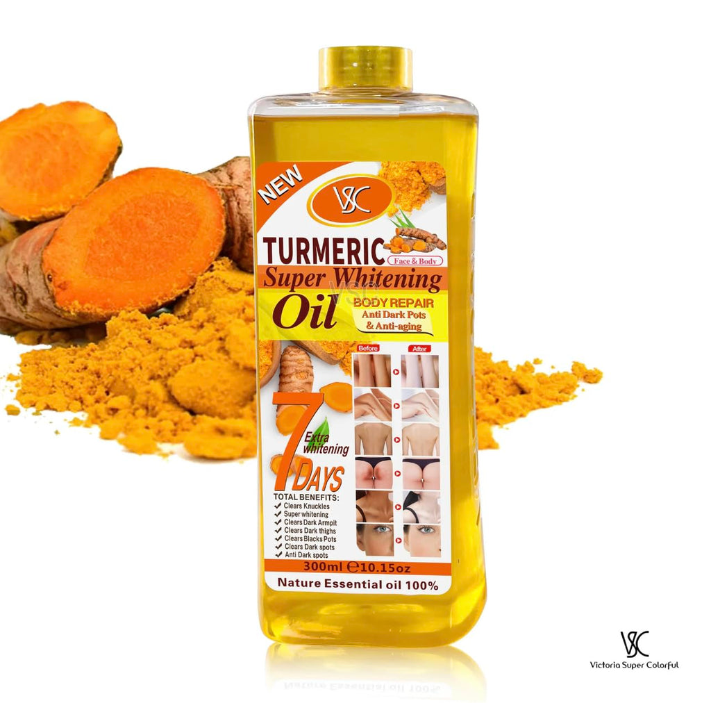 Turmeric Oil Super Whitening Face & Body Moisturizer – Nourishing Anti-Aging Skincare 300ML