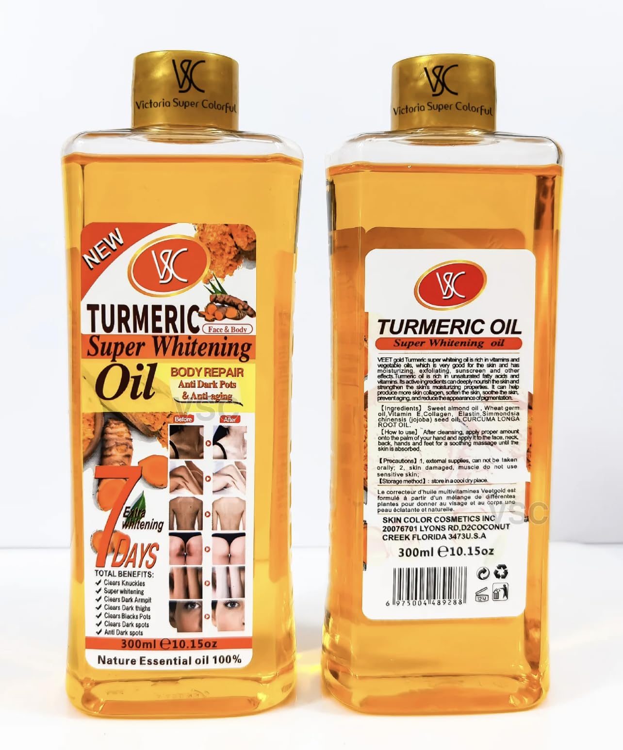 Turmeric Oil Super Whitening Face & Body Moisturizer – Nourishing Anti-Aging Skincare 300ML