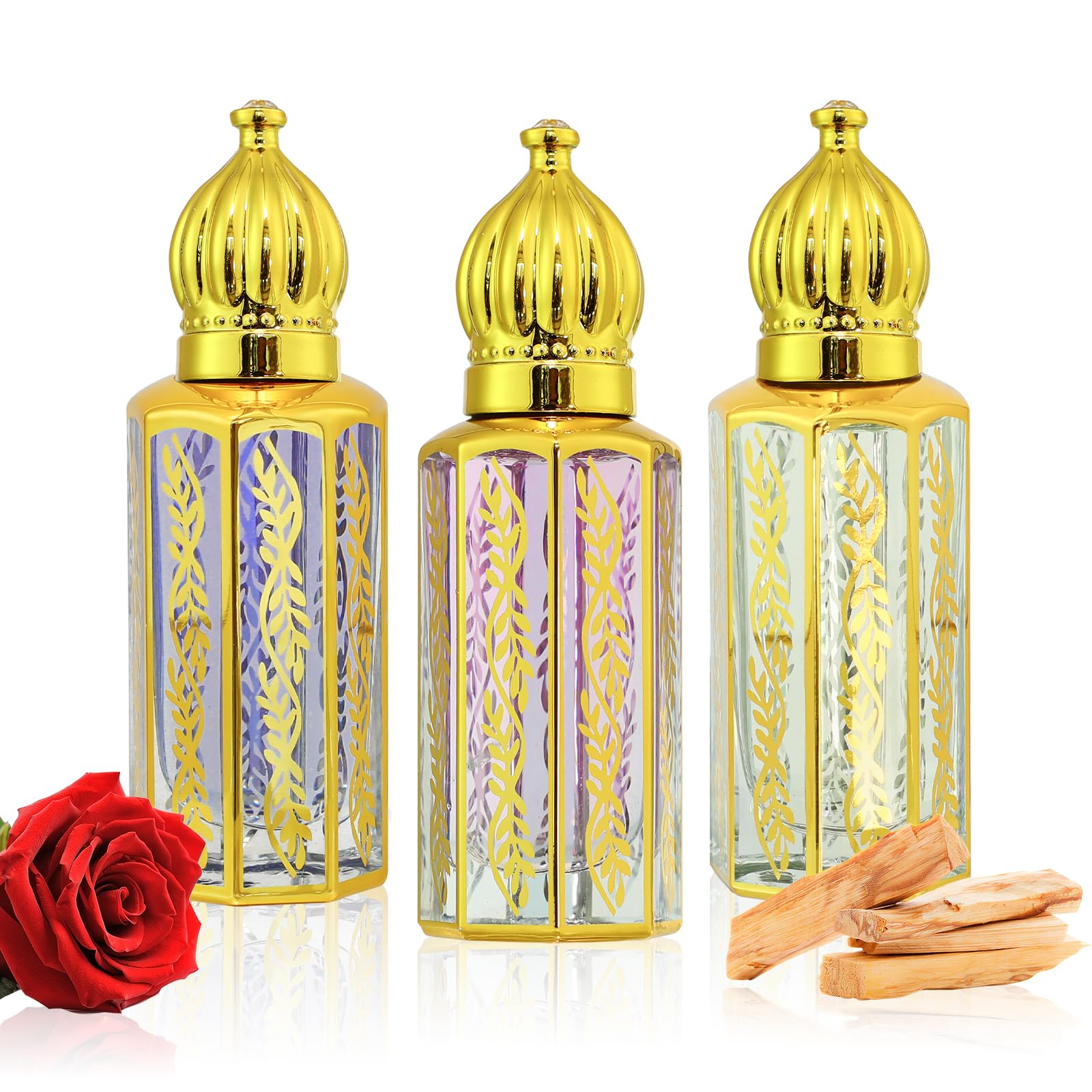 Tuteshow Arabic Perfume Oil for Women – Long-Lasting Roll-On with Rose, Sandalwood & Musk