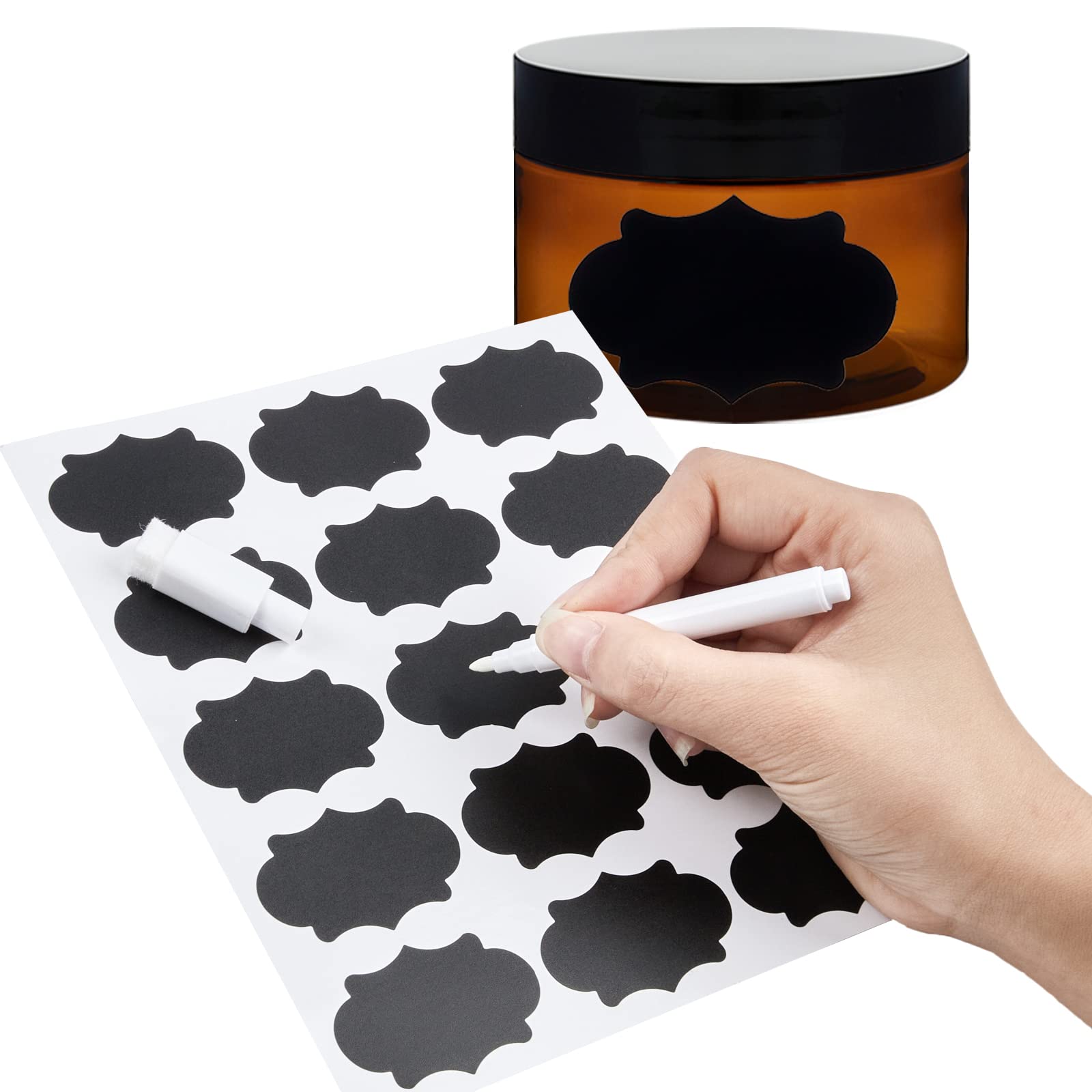 TUZAZO 4oz Amber Jars with Black Lids – 12 Pack Leak-Proof Travel Containers