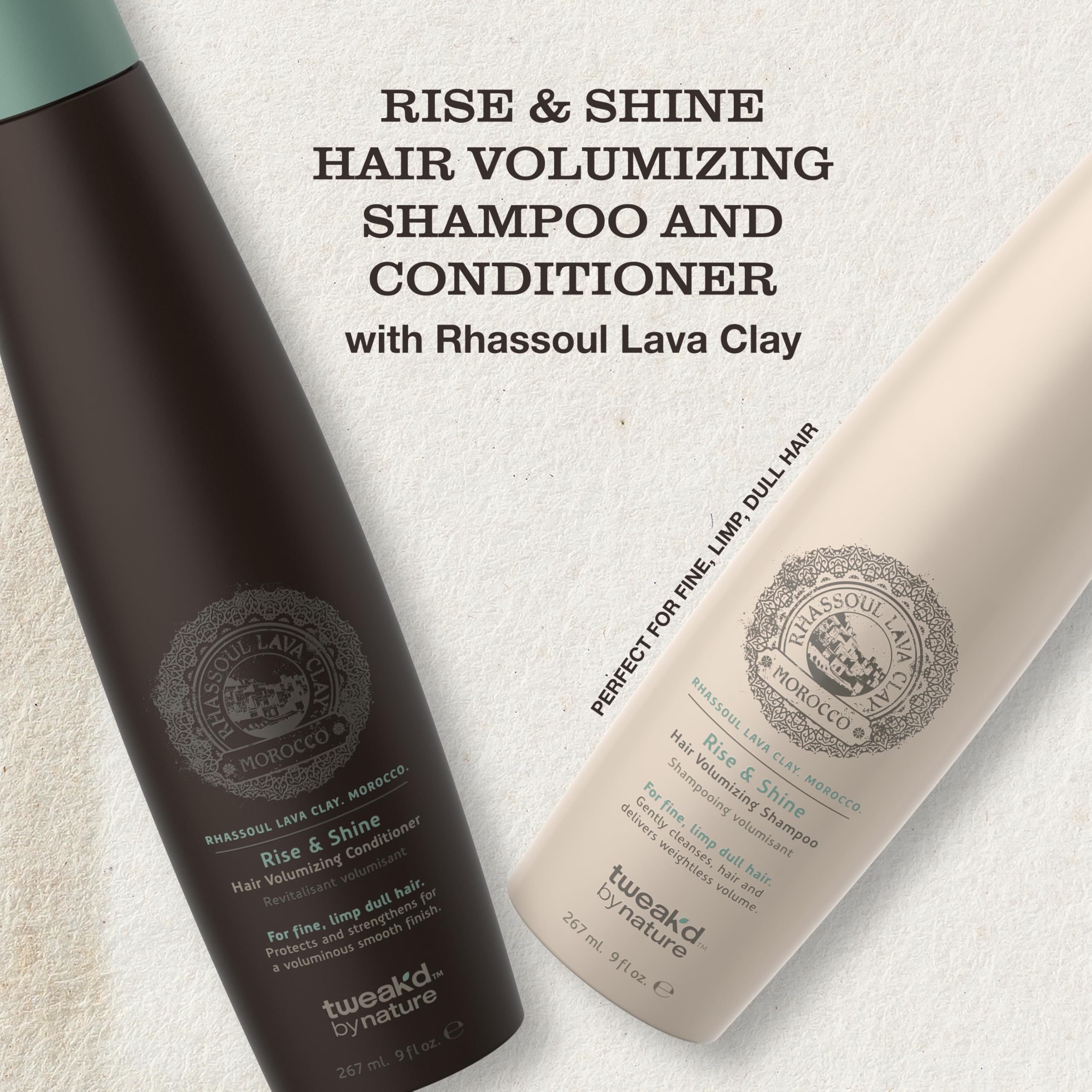 Rise & Shine Hair Volumizing & Thickening Set for Fine Hair | Tweak’d by Nature (2 x 9 oz)