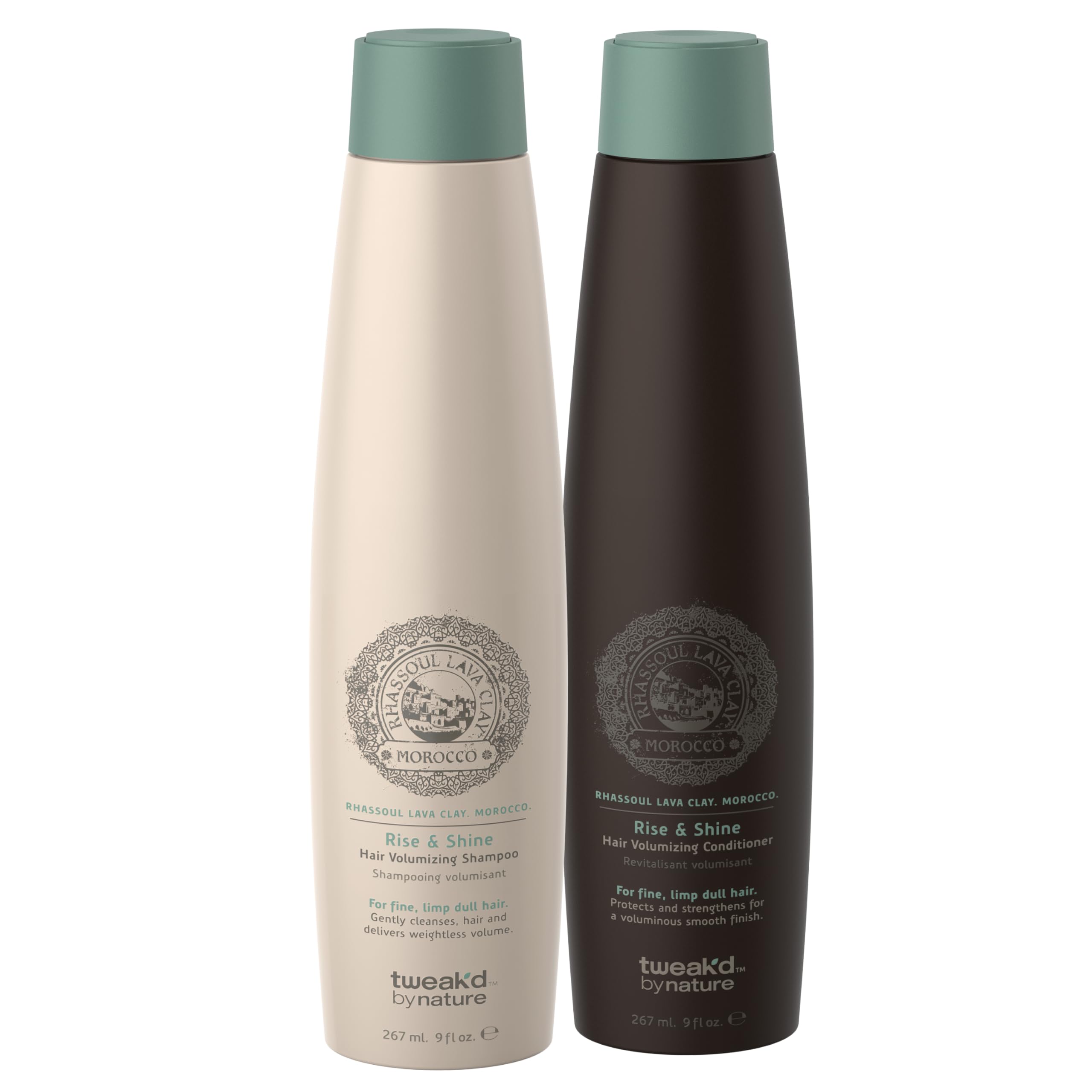 Rise & Shine Hair Volumizing & Thickening Set for Fine Hair | Tweak’d by Nature (2 x 9 oz)