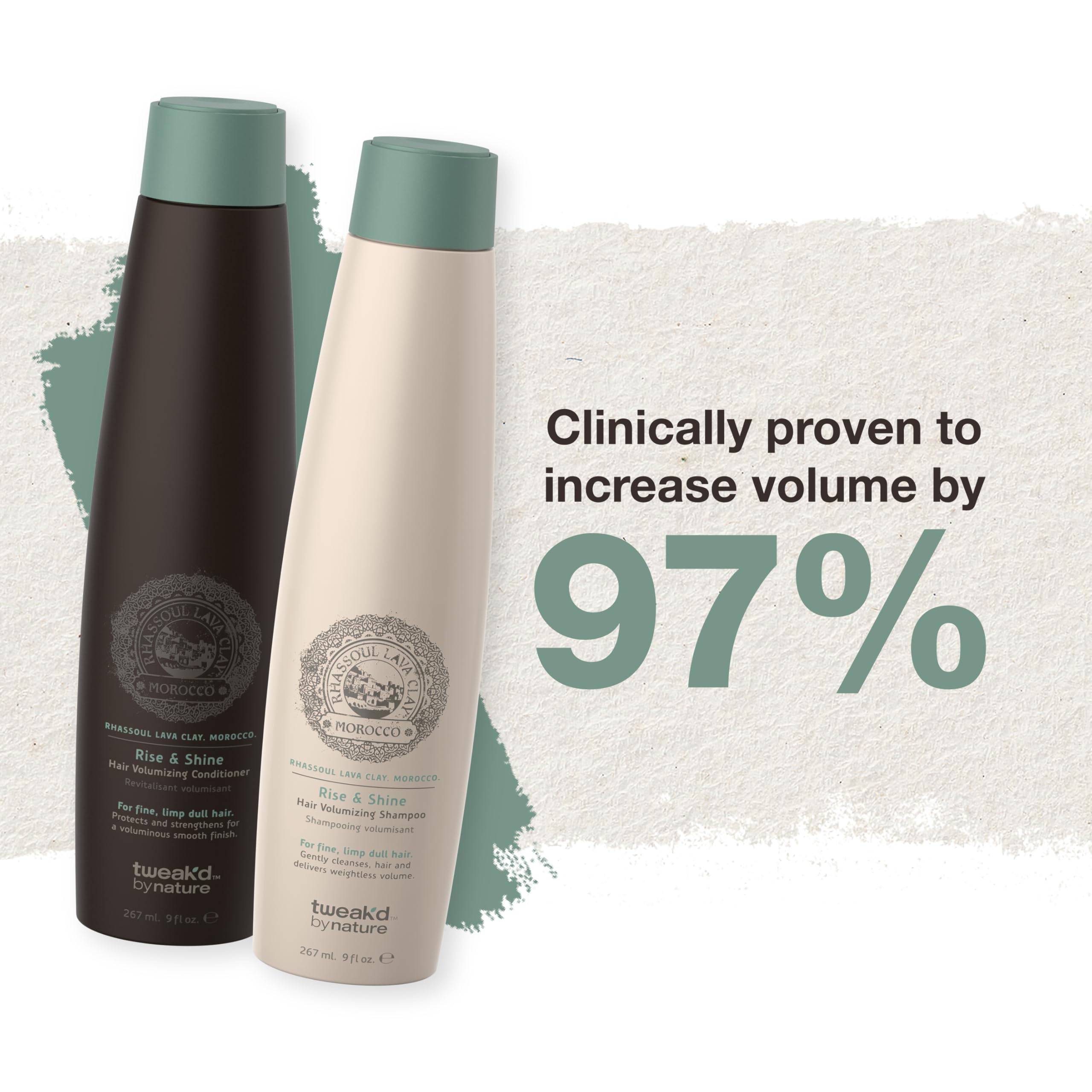 Rise & Shine Hair Volumizing & Thickening Set for Fine Hair | Tweak’d by Nature (2 x 9 oz)