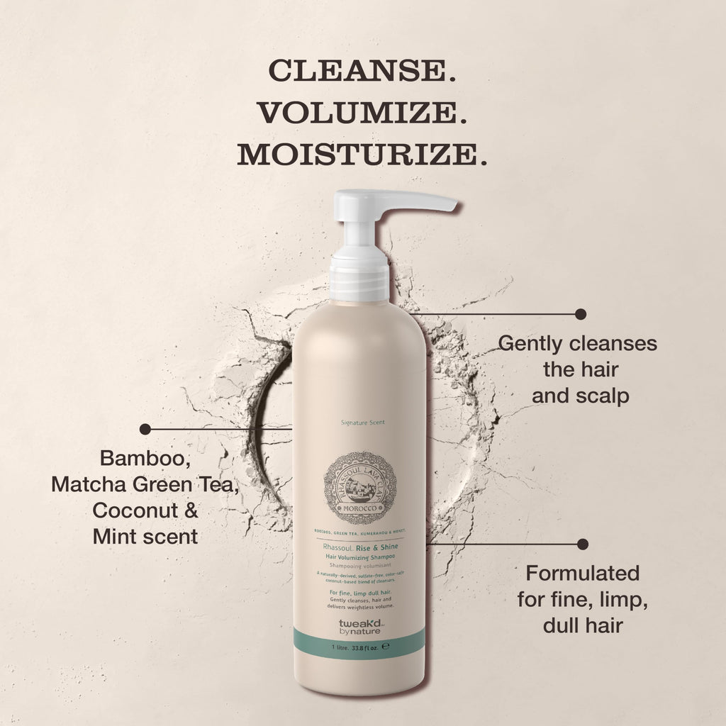 Rise & Shine Volumizing Shampoo for Oily Hair by Tweak’d by Nature – Paraben & Sulfate Free (33.8 oz)