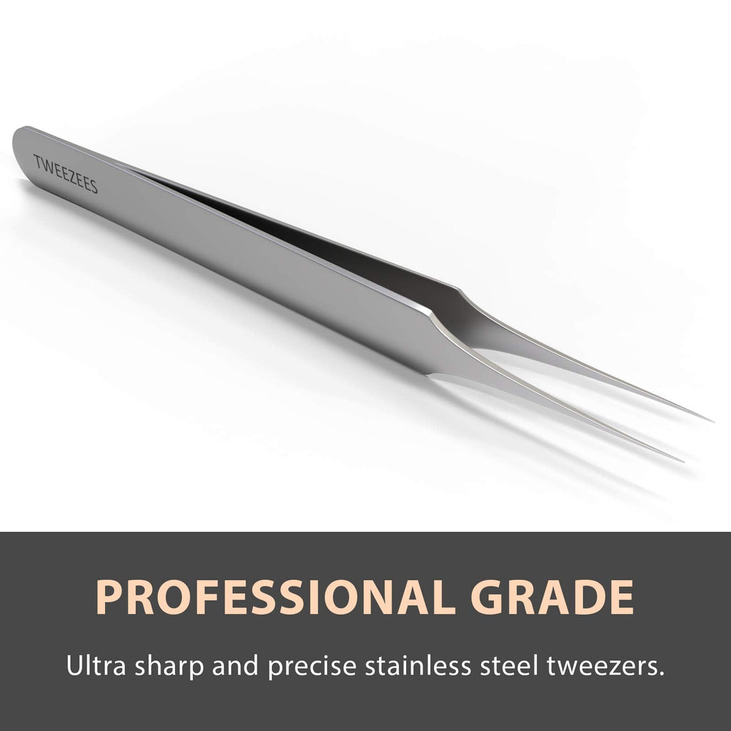 Ingrown Hair Tweezers Pointed Tip 5-Pack | Precision Stainless Steel by Tweezees