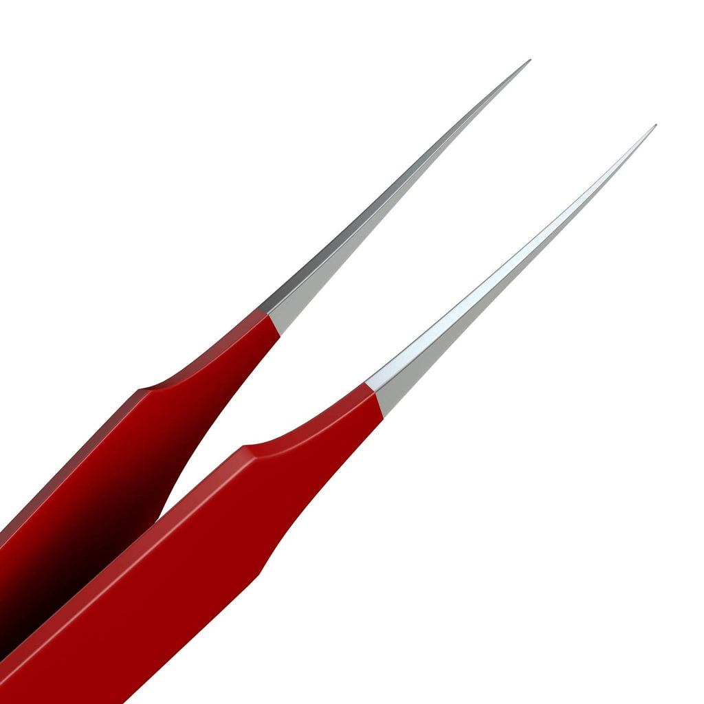 Tweezees Ingrown Hair Tweezers – Pointed Tip, Red, 2 Pack | Surgical-Grade Stainless Steel