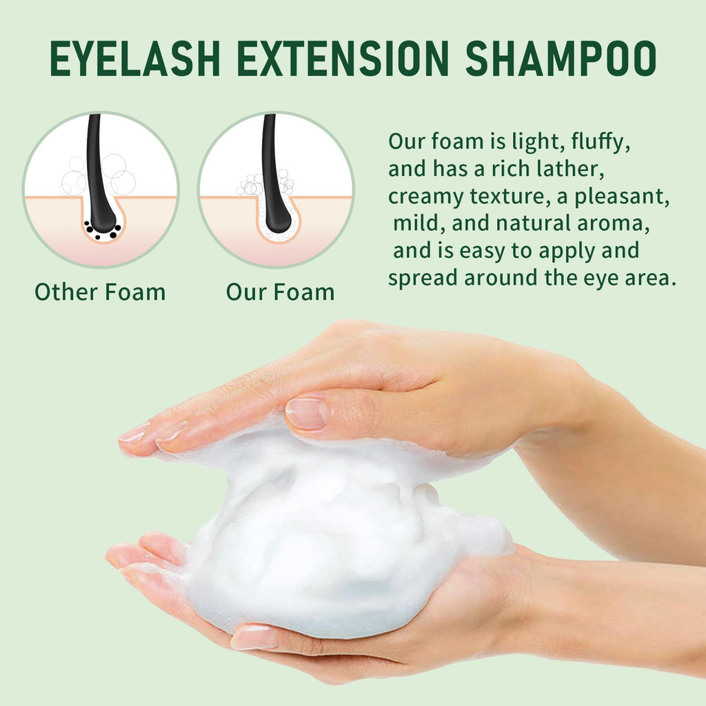 TWILASH BY DLY 600ml Lash Shampoo for Extensions – Gentle, Vegan Foaming Eyelash Cleanser for Salon & Home
