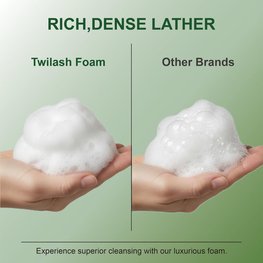 TWILASH by DLY 100ml Lash Shampoo Concentrate Kit – Oil-Free Cleanser for Extensions (Mint)