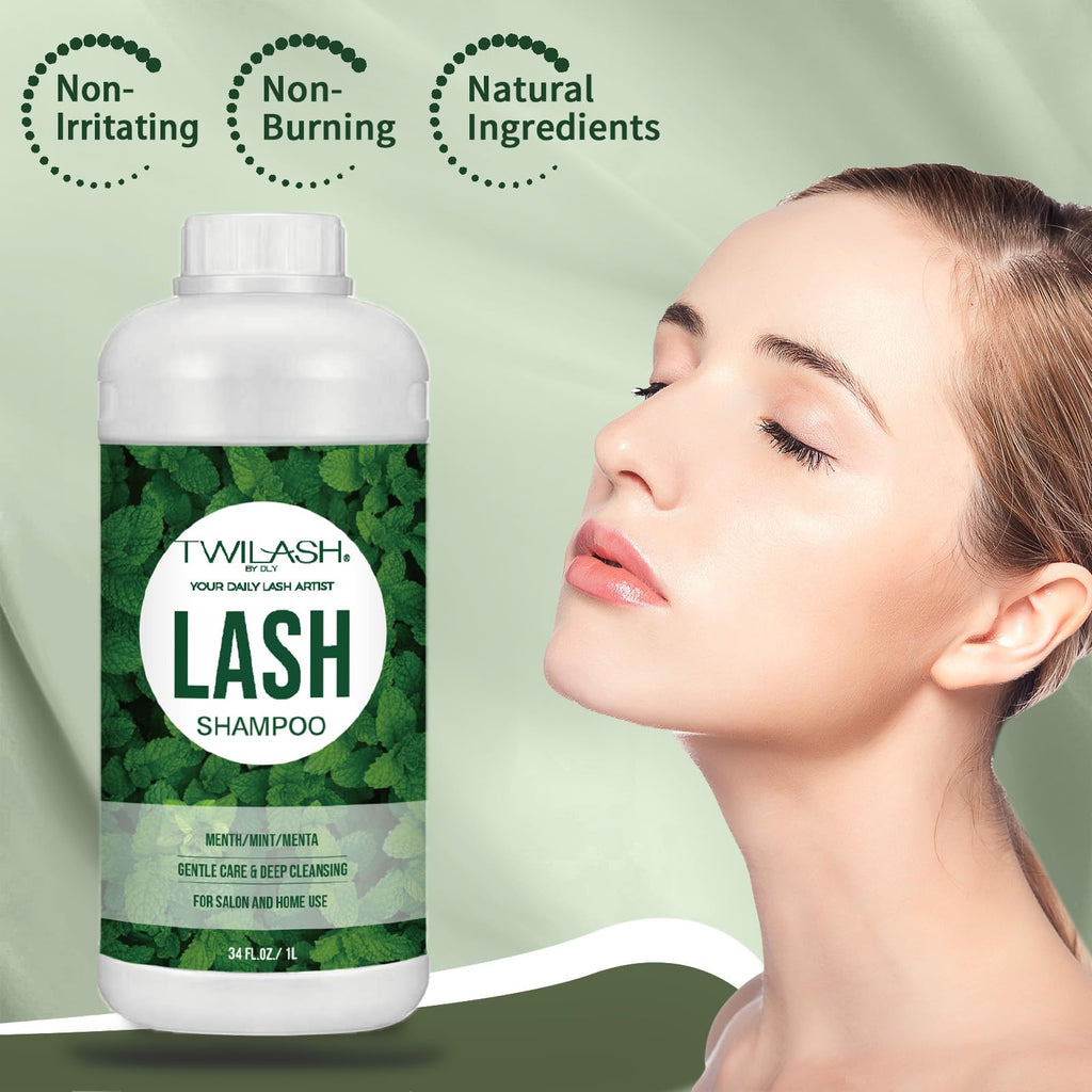 TWILASH BY DLY Lash Shampoo Bulk 1L – Gentle Eyelash Extensions Cleanser