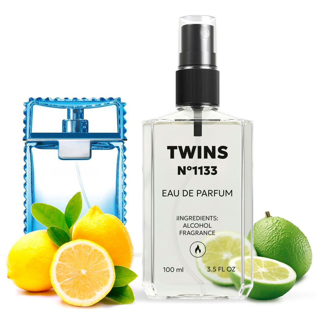TWINS Impression of Man Eau Fraiche – 100 ml / 3.4 oz | Men’s Woody Aquatic Eau Fraiche | No.1133 | TWINS PARFUM