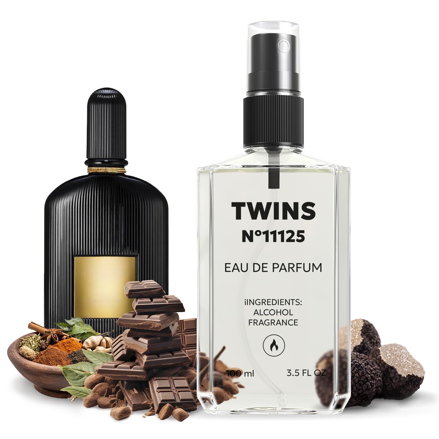 TWINS Impression of Black Orchid | Women’s Eau de Parfum No.11125 | 3.4 Fl Oz / 100 ml