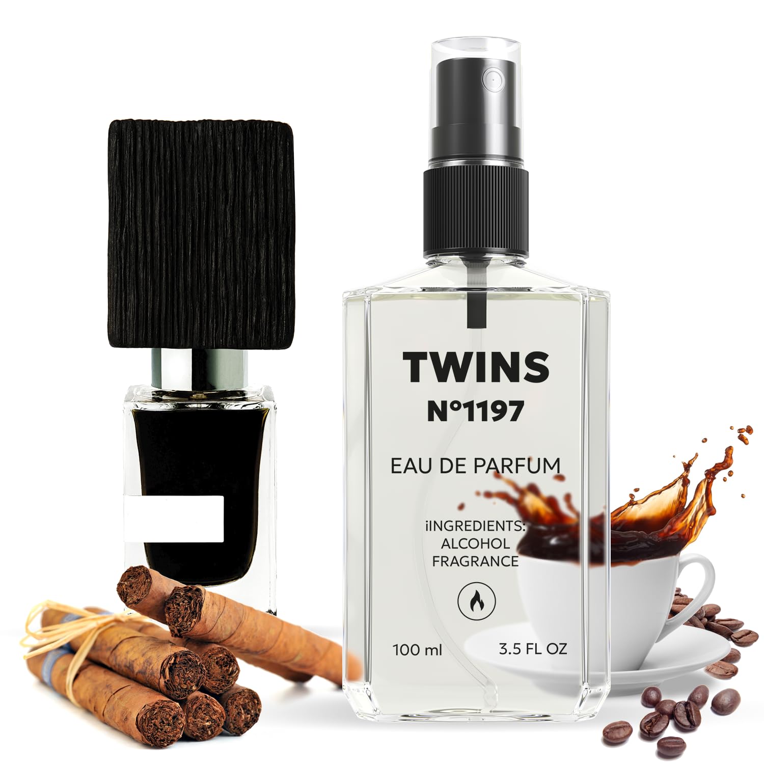 TWINS PARFUM Impression of Black Afgano | Unisex EDP 3.4 fl oz / 100 ml No.1197