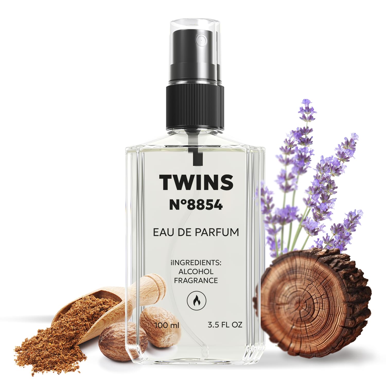 TWINS No.8854 | Men’s Eau de Parfum 100 ml – Subtle Fougère with Vetiver & Lavender