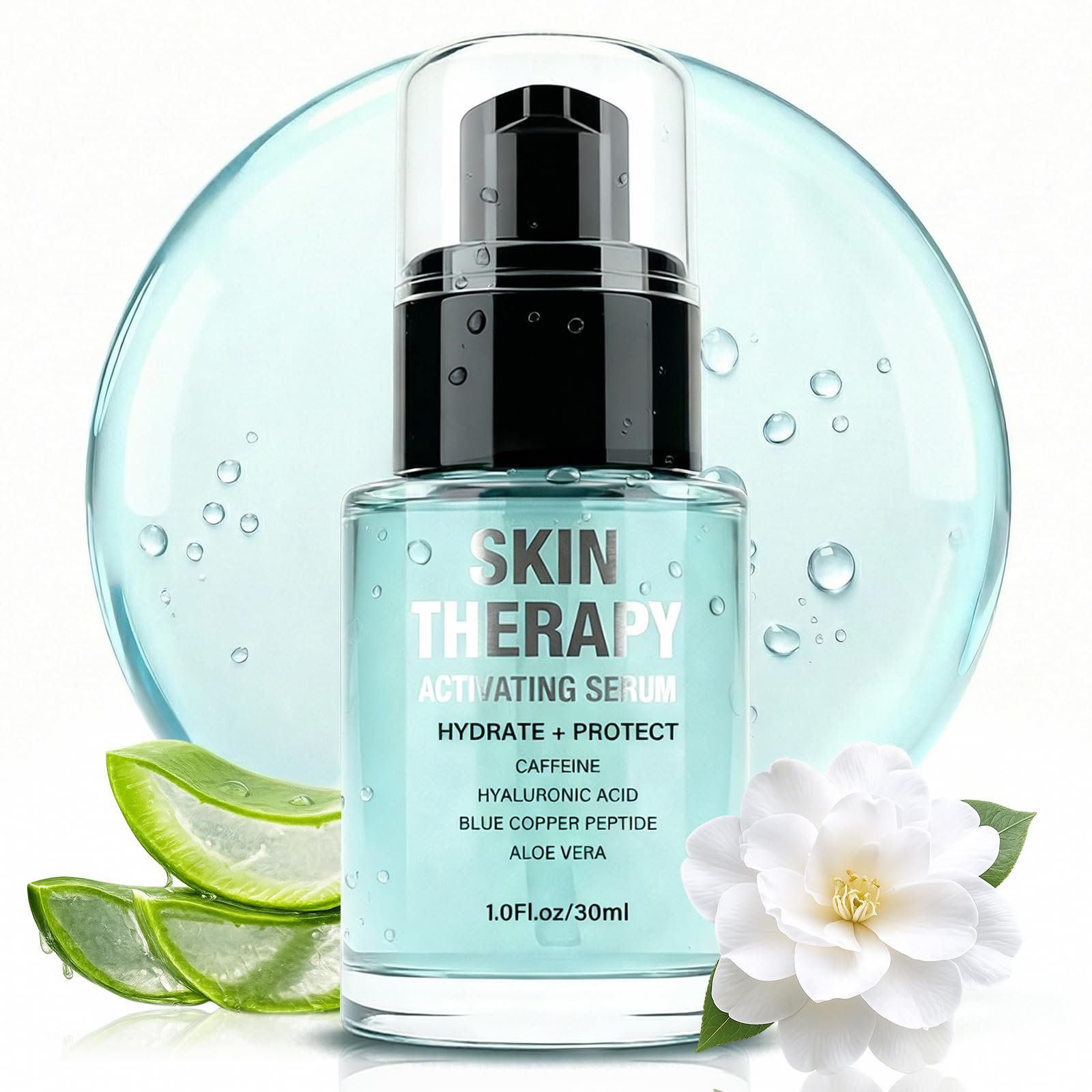 TWMKLP Red Light Therapy Activation Serum – Hydrating Anti-Aging Formula for Face & Neck | Blue Tansy, Hyaluronic Acid & Aloe Vera | 1 oz