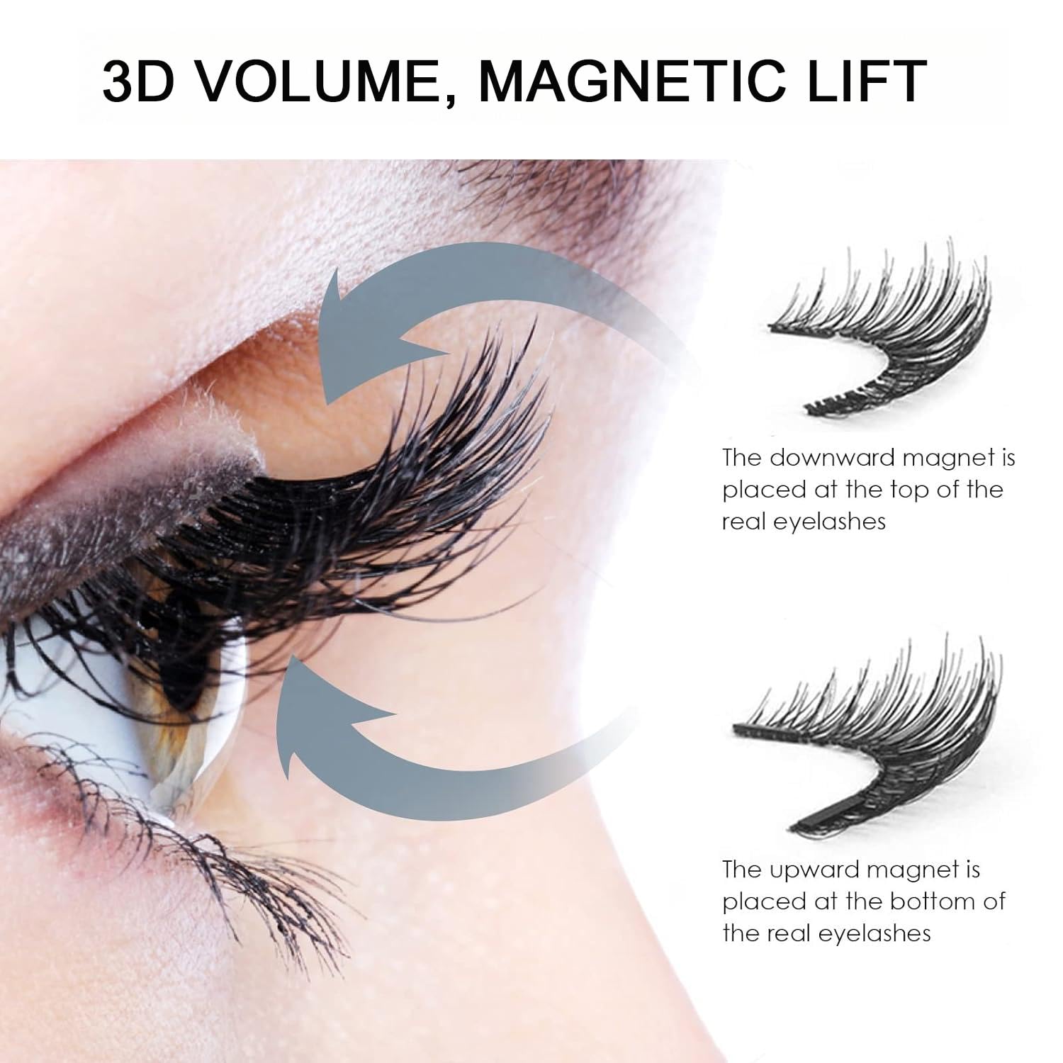 TWMKLP Magnetic Eyelashes with Applicator | 4-Pair Natural Look, Reusable, Glue-Free