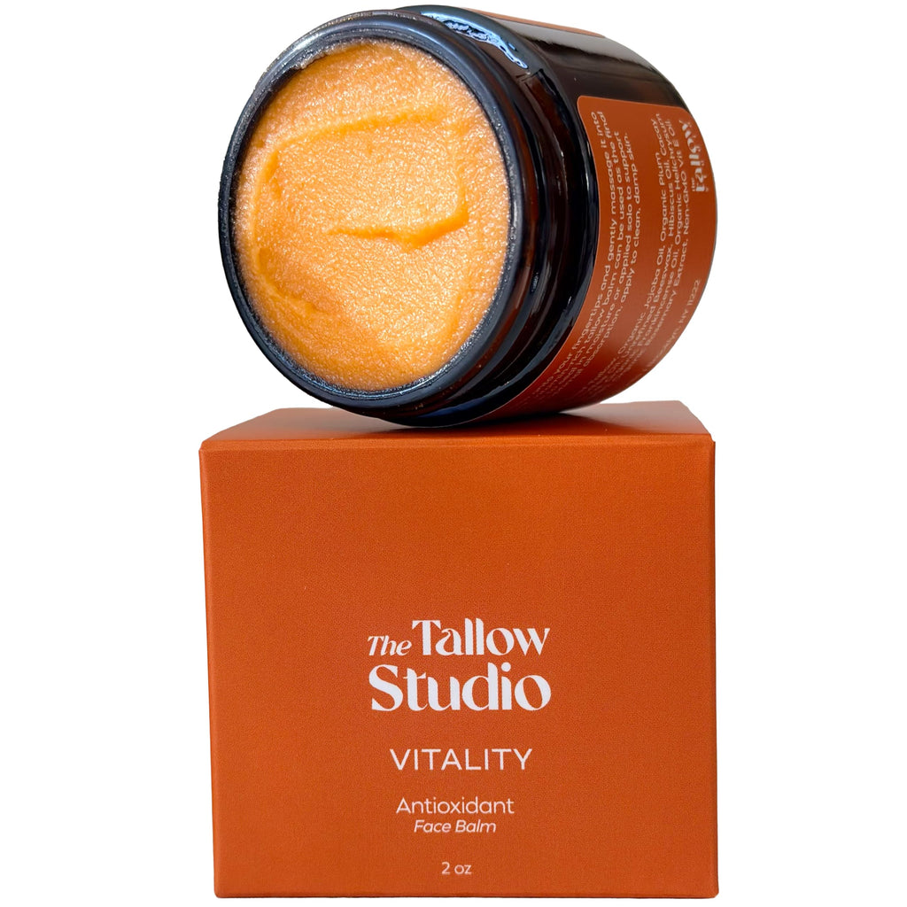 The Tallow Studio Antioxidant Tallow Face Balm – Grass-Fed & Organic, Handmade (2 oz)