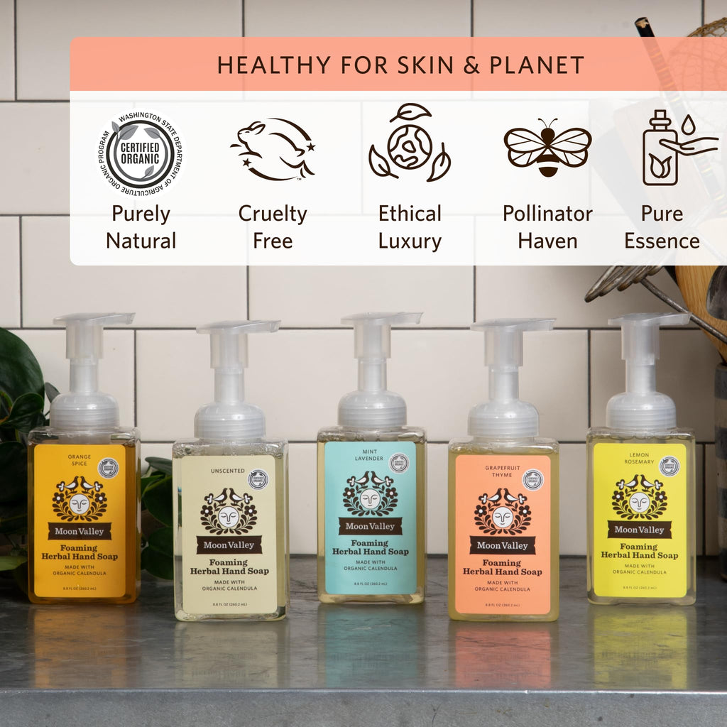 Moon Valley Organics Grapefruit Thyme Foaming Hand Soap 2-Pack