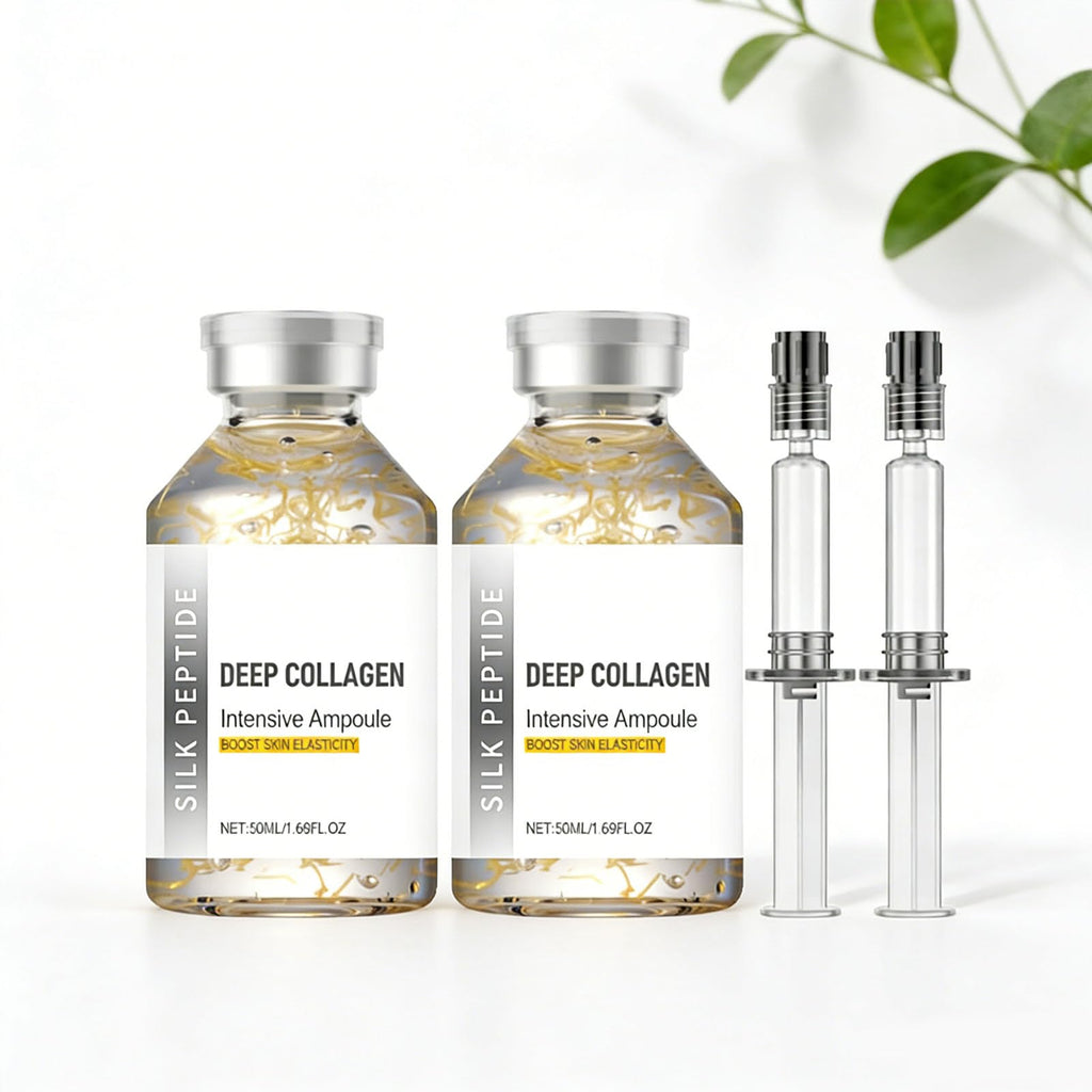 2PCS Deep Collagen Serum with Silk Peptides – Intensive Moisturizing & Firming Facial Serum, 50ml