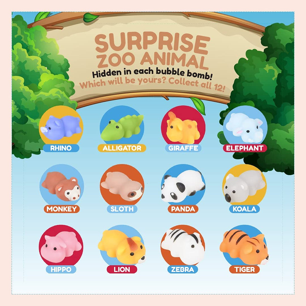 Two Sisters Zoo Animal Bath Bombs – 6 Pack with Surprise Toys, USA Made, Large Bubble Bath