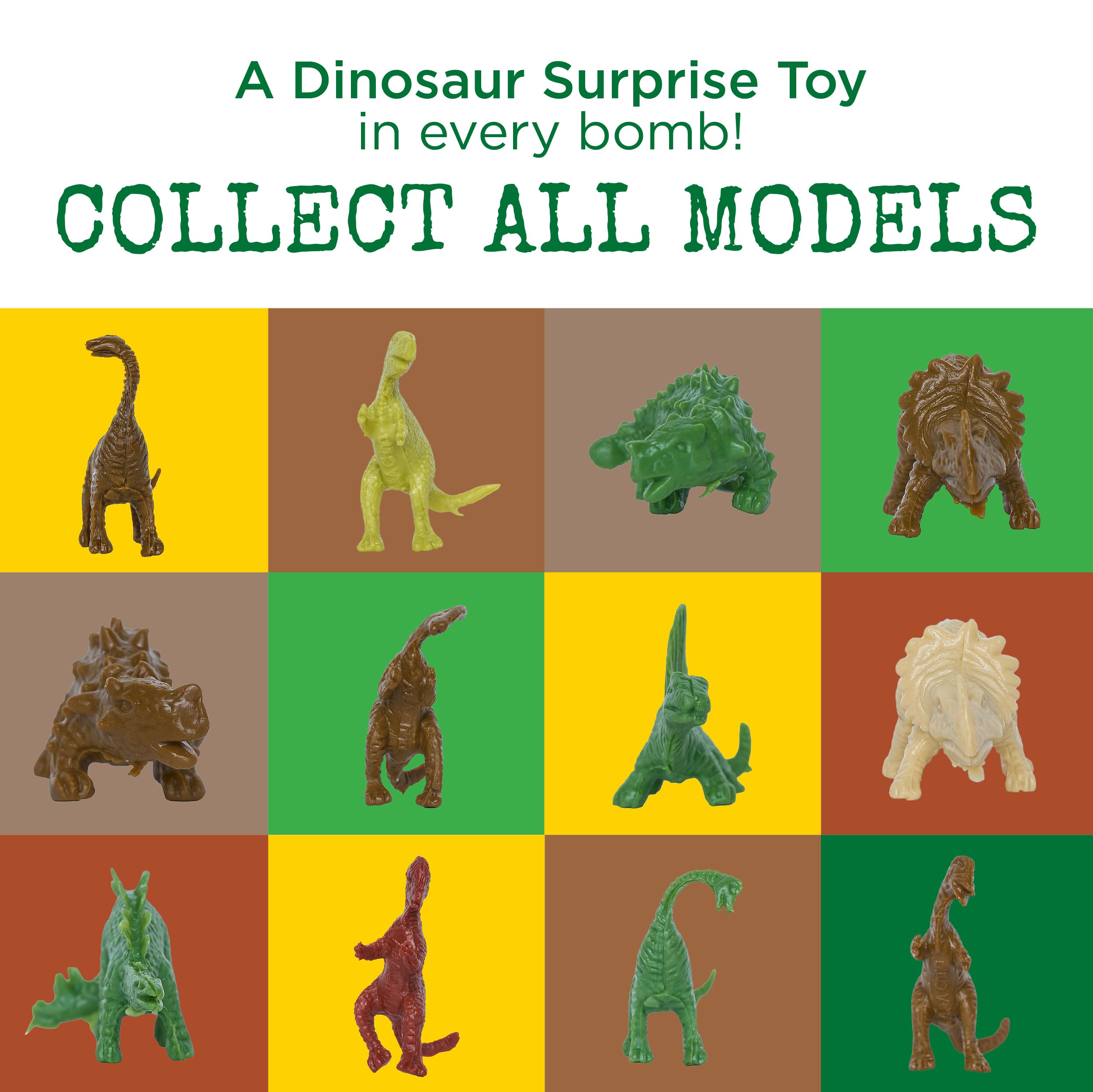 Two Sisters Dinosaur Bath Bombs (6 Pack) – USA Made, Fruity Scents, Toy Inside