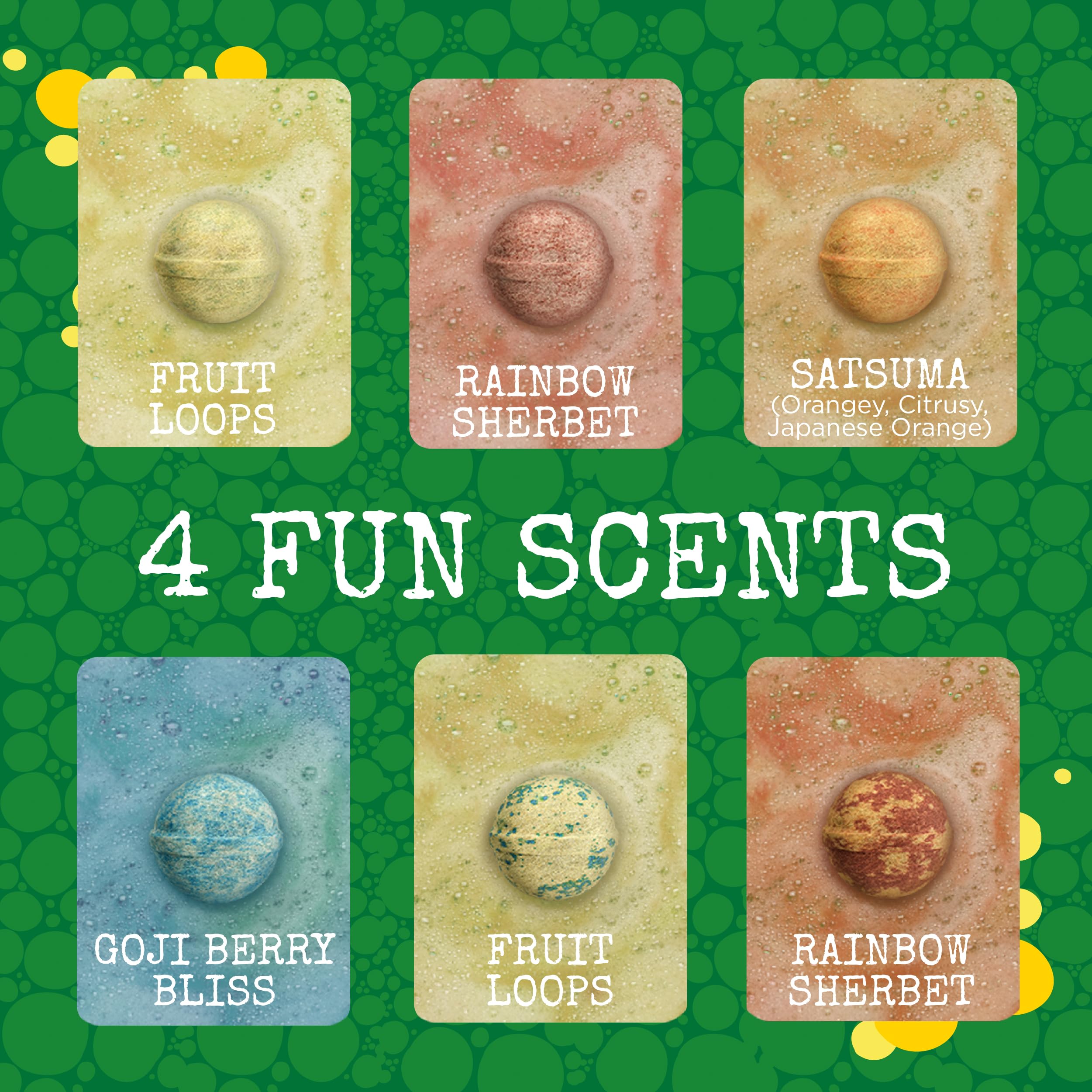 Two Sisters Dinosaur Bath Bombs (6 Pack) – USA Made, Fruity Scents, Toy Inside
