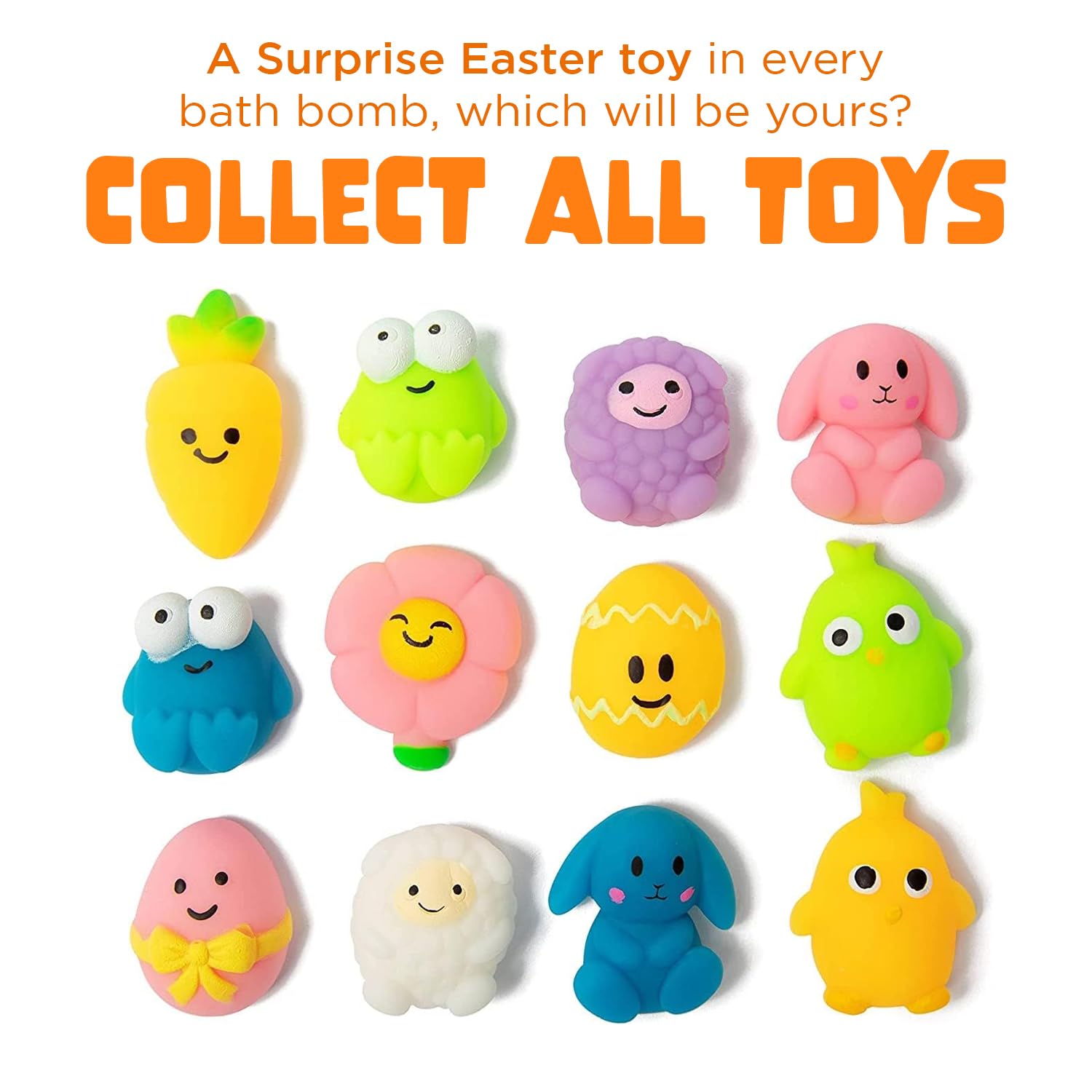 Two Sisters Easter Bath Bombs for Kids – 6 Pack with Surprise Toys Inside (Made in USA)