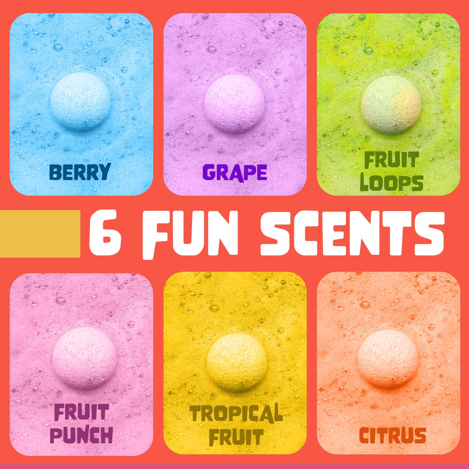 Two Sisters Superhero Bath Bombs for Kids (6 Pack) – Surprise Toys, Fruity Scents, Made in USA