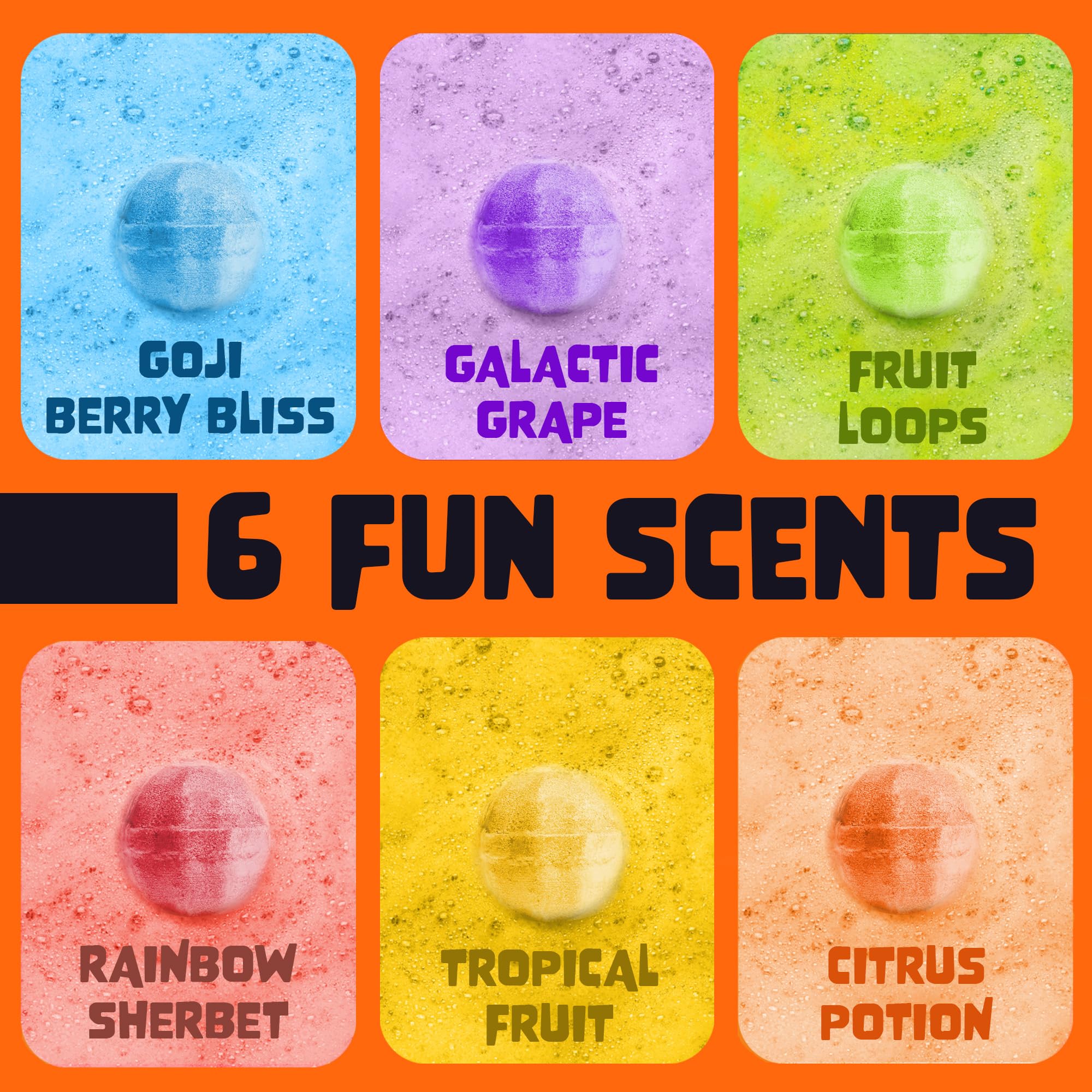 Two Sisters Halloween Bath Bombs 6-Pack with Surprise Toys Inside – Made in USA