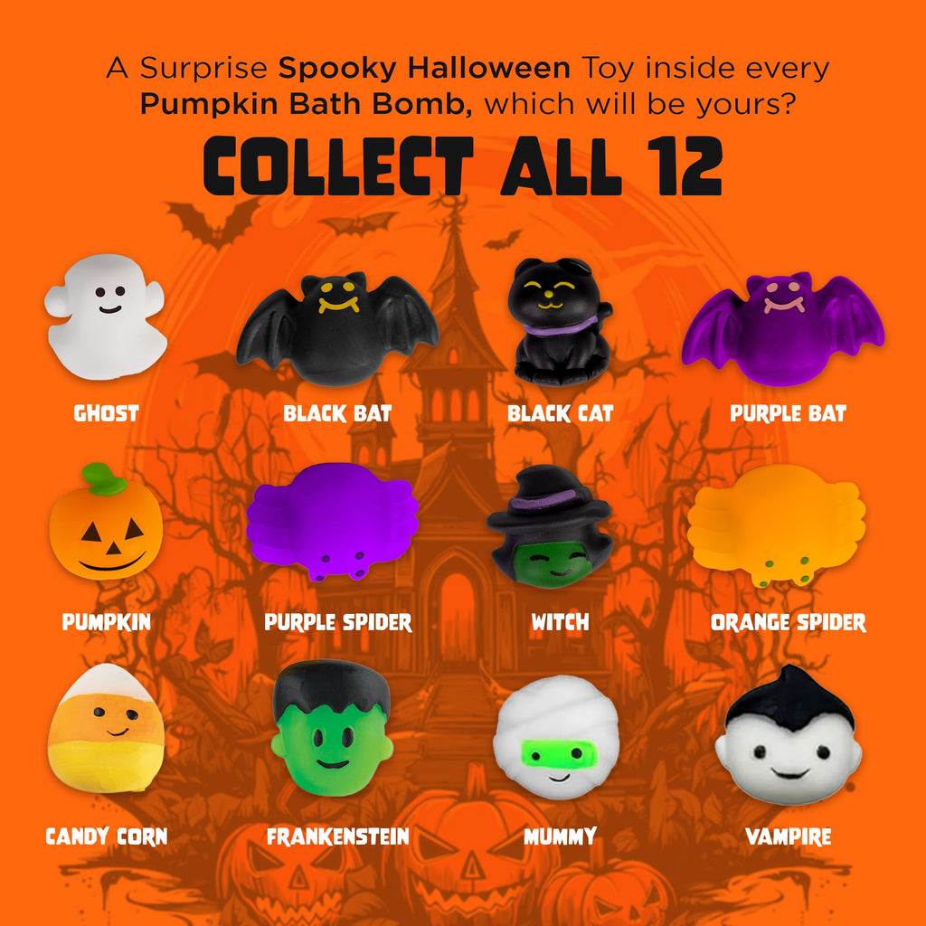 Two Sisters Halloween Bath Bombs 6-Pack with Surprise Toys Inside – Made in USA