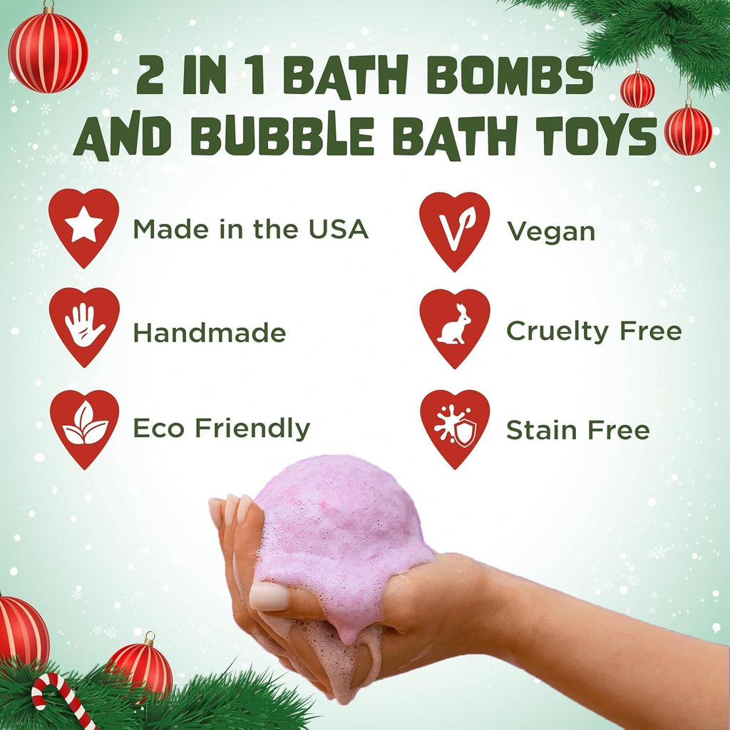 Two Sisters Mystical Bath Bombs (6 Pack) with Surprise Toys Inside – Fruity Scents, Made in USA