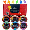 Two Sisters Ninja Kids Bath Bombs with Surprise Toy Inside – 6 Pack, Large Red Bubble Bombs, USA Made