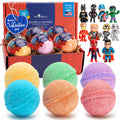 Two Sisters Superhero Bath Bombs for Kids (6 Pack) – Surprise Toys, Fruity Scents, Made in USA