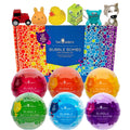 Two Sisters Kids Bath Bombs with Surprise Toys Inside (6 Pack) – Colorful Bubbles, Moisturizing & Tub-Safe, USA Made