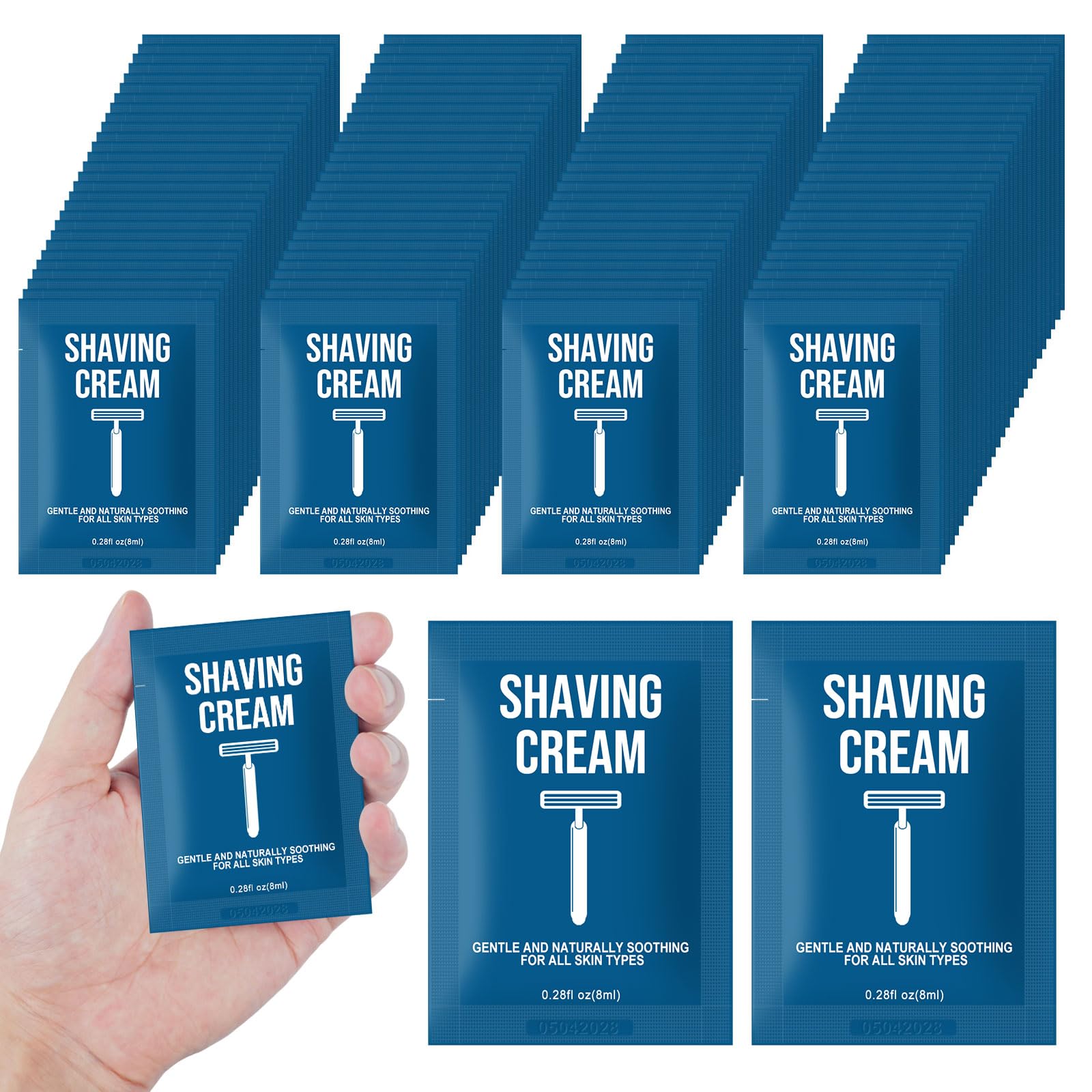 Twoworld Shaving Cream Bulk Travel 8ml – White Tea, Pack of 100