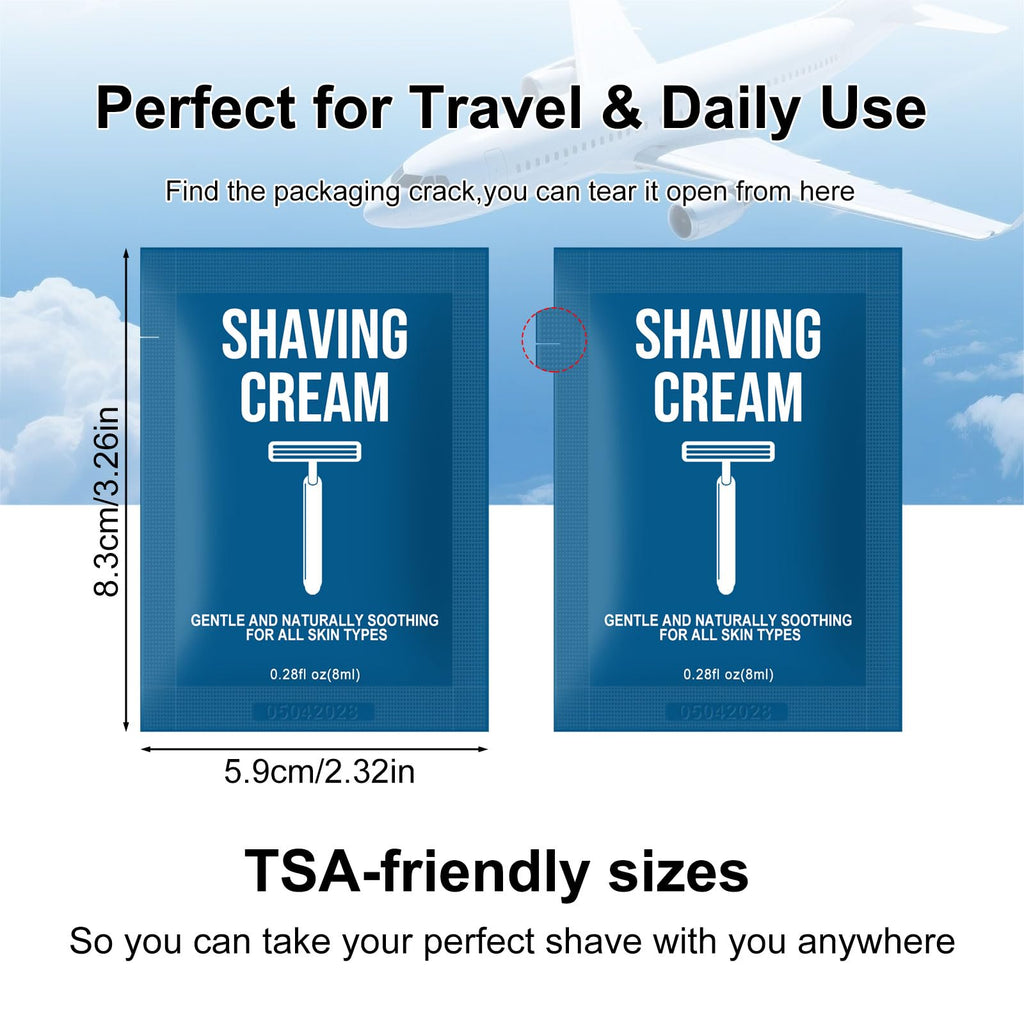Twoworld Shaving Cream Bulk Travel 8ml – White Tea, Pack of 100