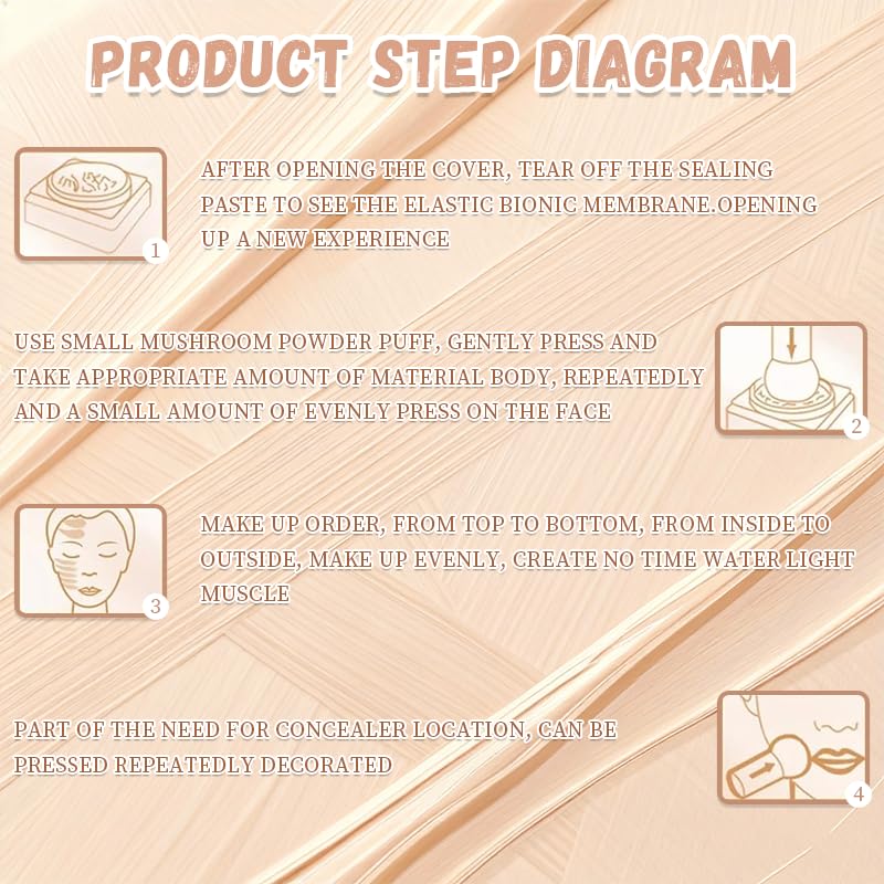 Hush Foundation for Older Women | TWWKDD Mushroom Head Air Cushion CC Cream