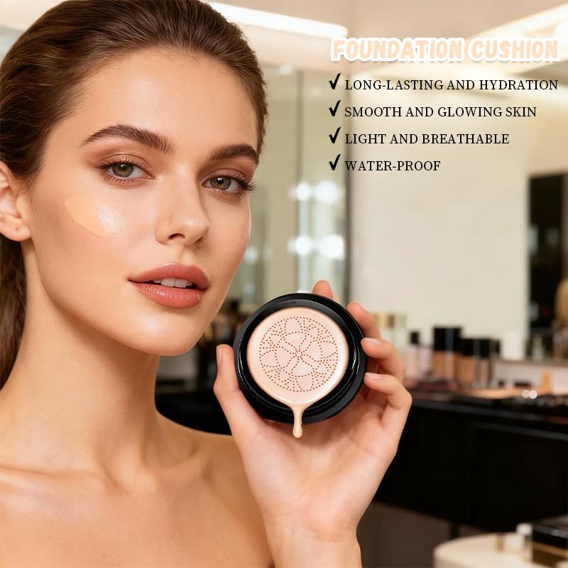 Hush Foundation for Older Women | TWWKDD Mushroom Head Air Cushion CC Cream