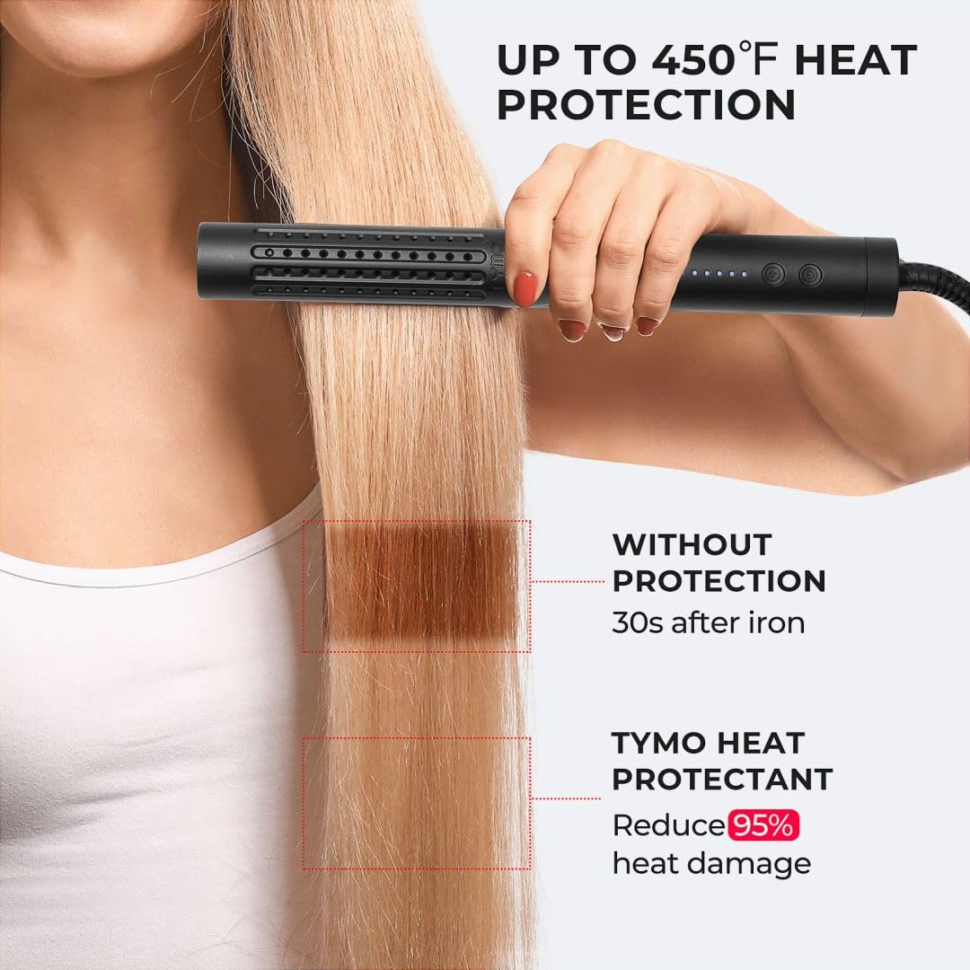 TYMO Heat Protectant with Argan Oil – Lightweight Leave-In Spray for Smooth, Hydrated Hair (Pack of 3)