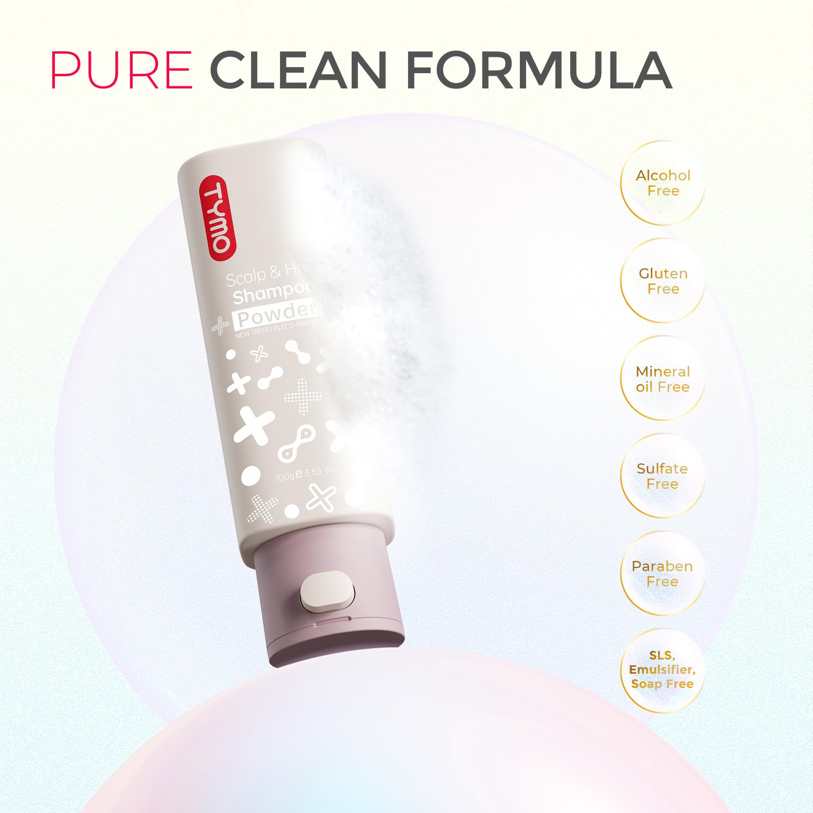 TYMO Waterless Clarifying Shampoo Powder — All Hair Types, Sulfate Free, Argan Oil